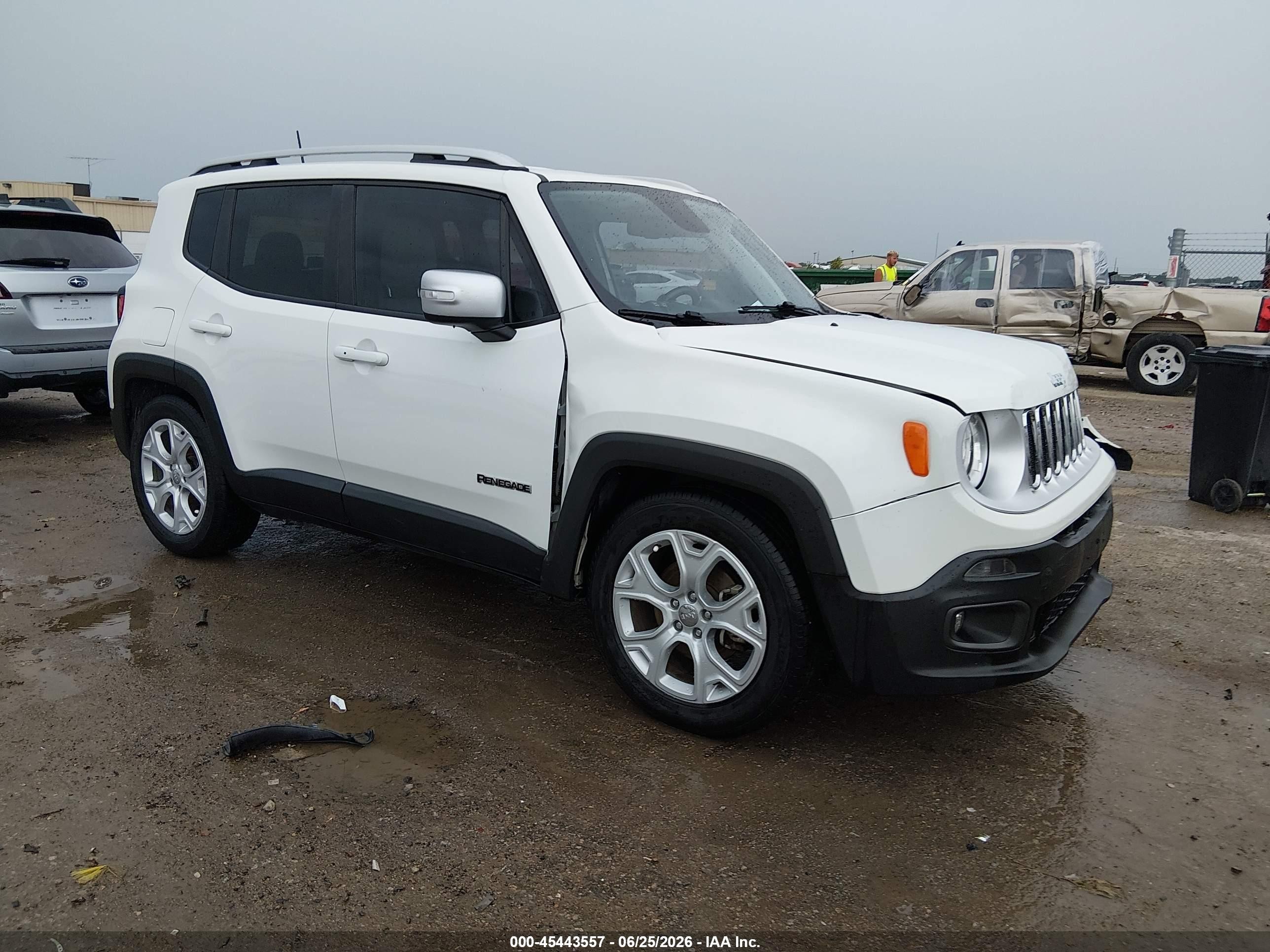 2018 Jeep Renegade Limited, VIN ZACCJADB2JPH92515 — Front end
