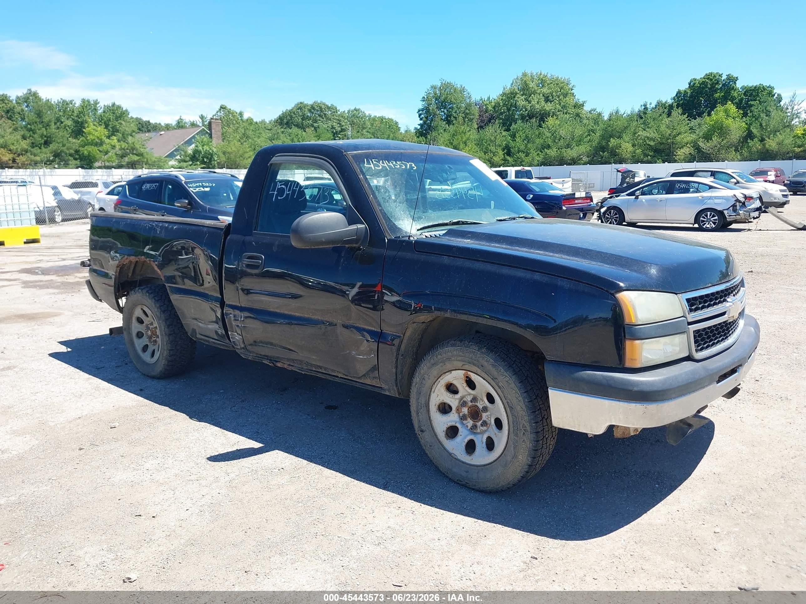 2006 Chevrolet Silverado 1500 Work Truck, VIN 3GCEC14XX6G259321 — Roof