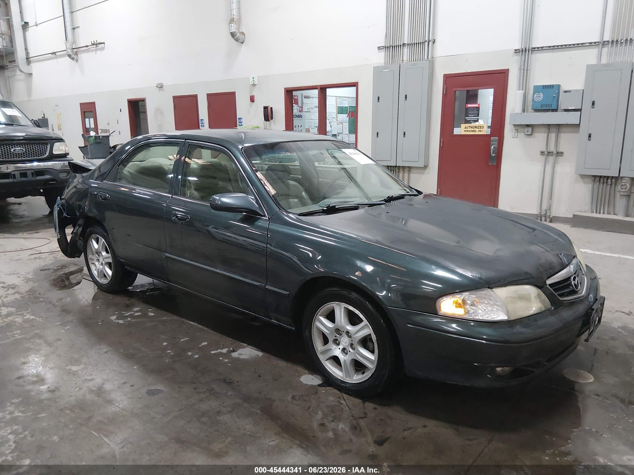 2002 Mazda 626 LX, VIN 1YVGF22F925294623 — Rear end