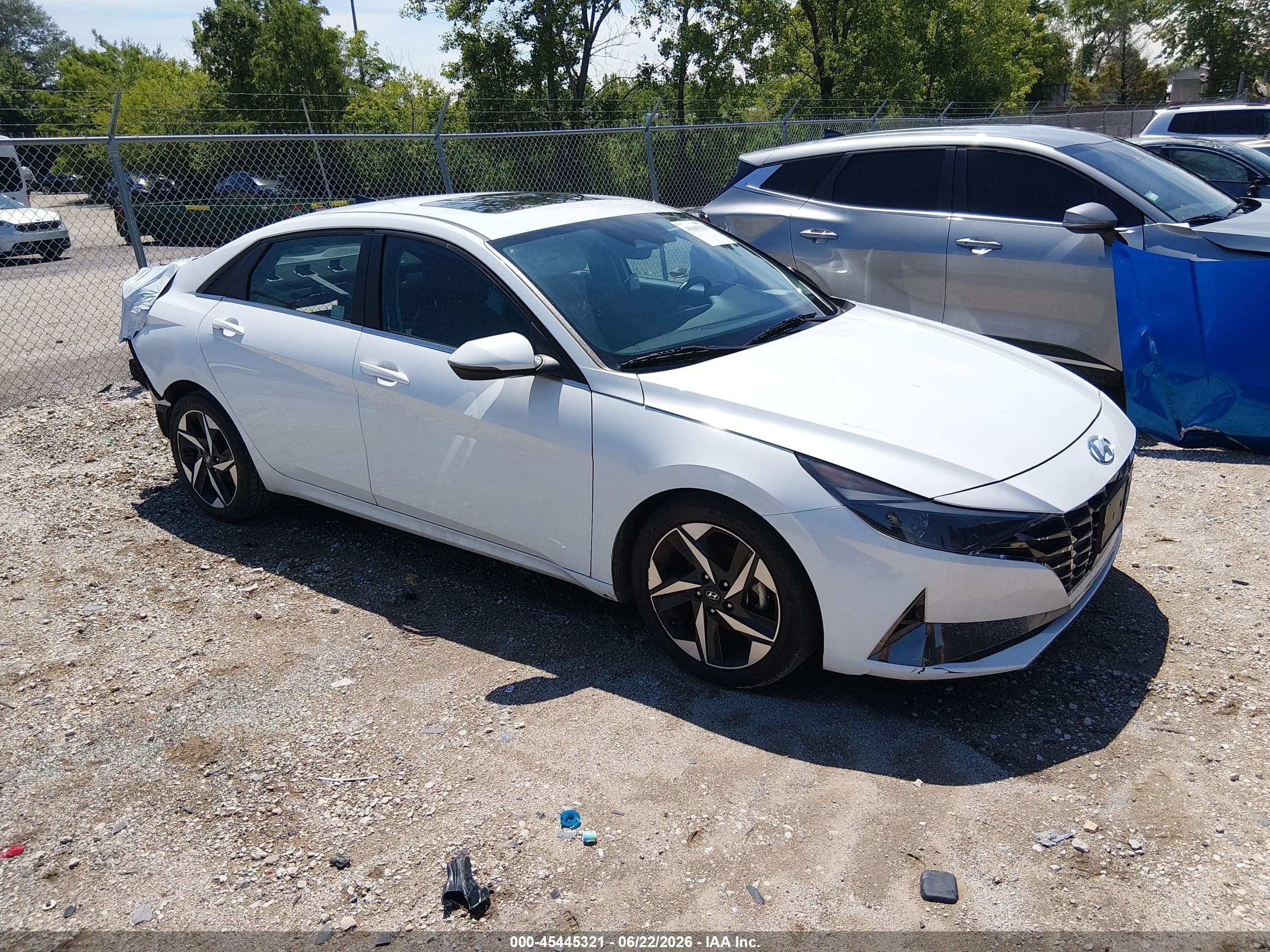 2021 Hyundai Elantra Limited, VIN 5NPLP4AG1MH024120 — Rear end