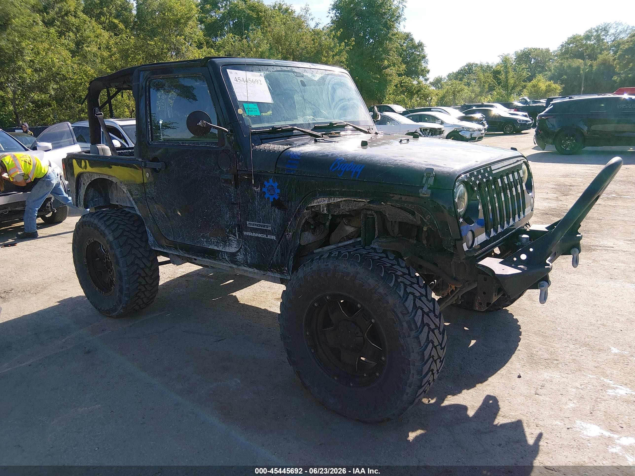 2012 Jeep Wrangler Sport, VIN 1C4AJWAG3CL270343 — Hail