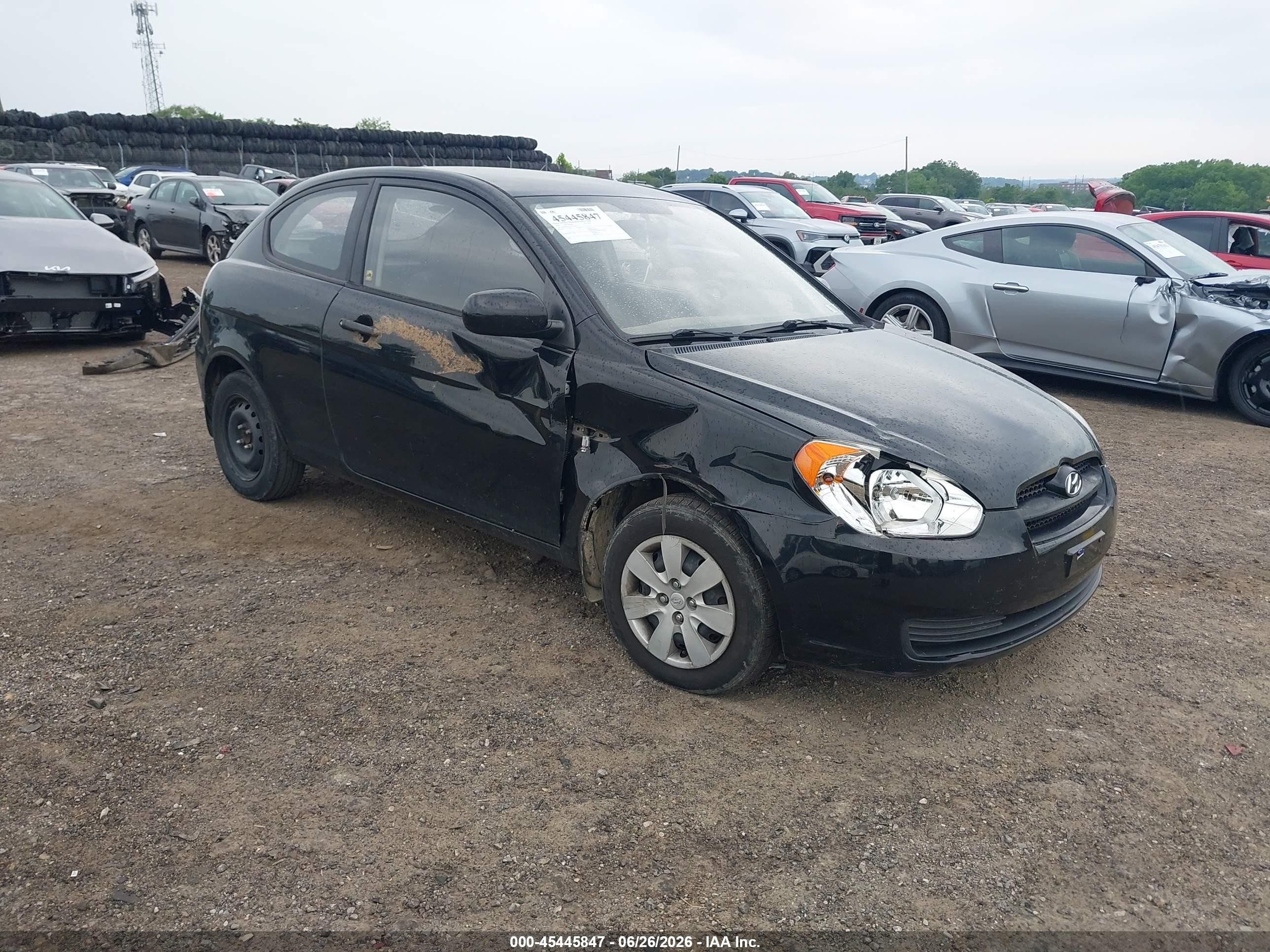 2010 Hyundai Accent Blue, VIN KMHCM3AC0AU167718 — Front end