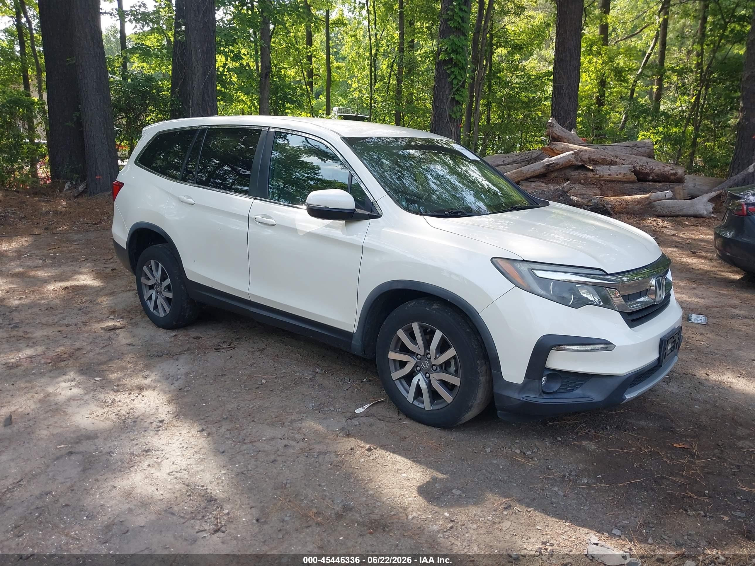 2019 Honda Pilot EX, VIN 5FNYF6H3XKB079622 — Front end