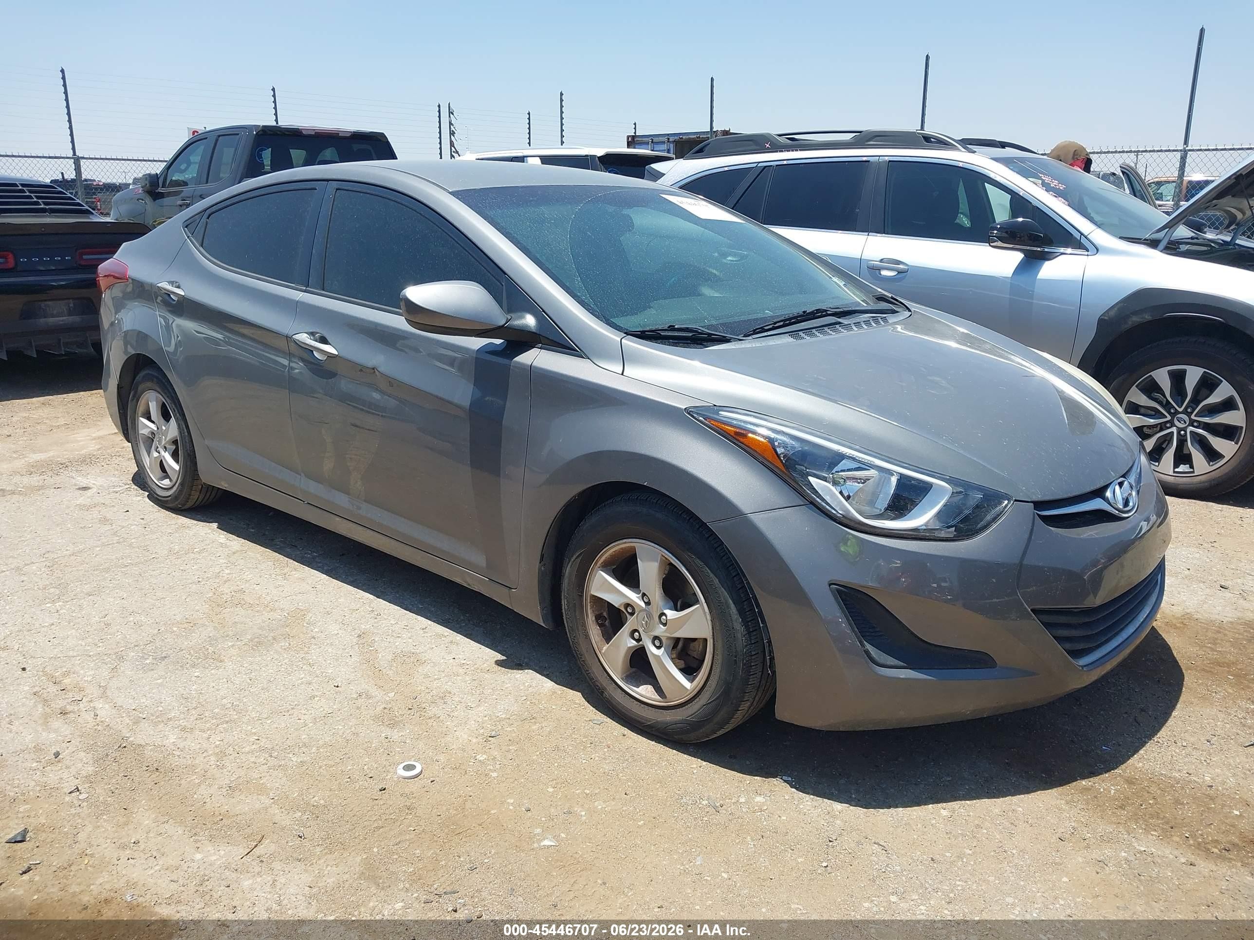 2014 Hyundai Elantra SE, VIN 5NPDH4AE0EH525680 — Water / flood