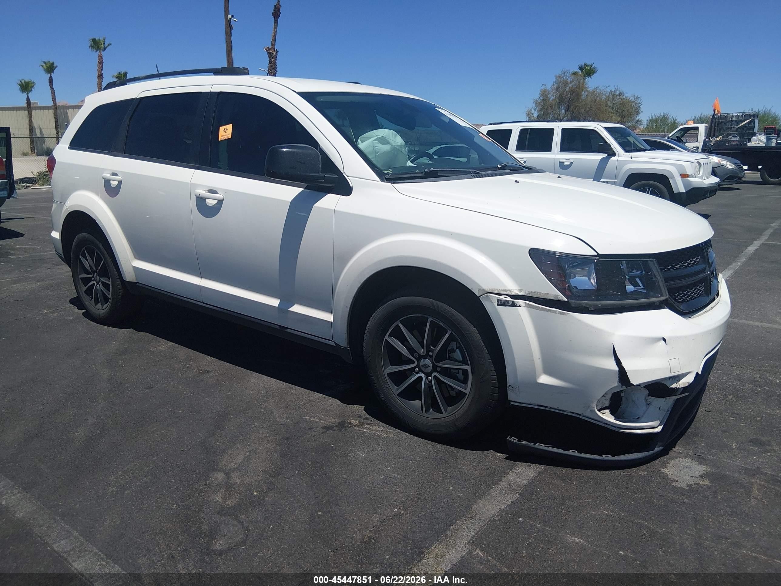 2018 Dodge Journey SXT, VIN 3C4PDCBG0JT526227 — Biohazard / chemical