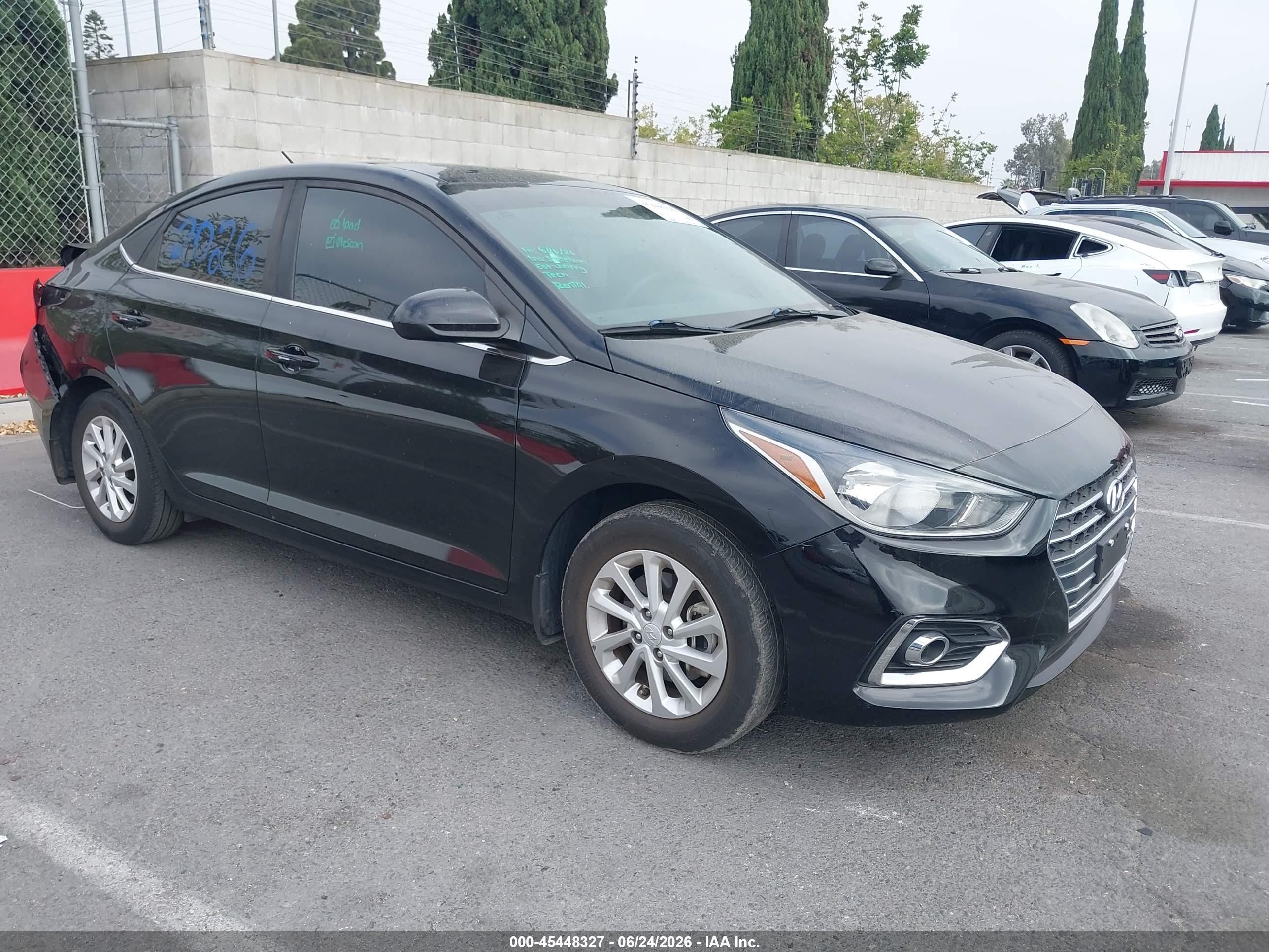 2022 Hyundai Accent SEL, VIN 3KPC24A66NE158178 — Rear end