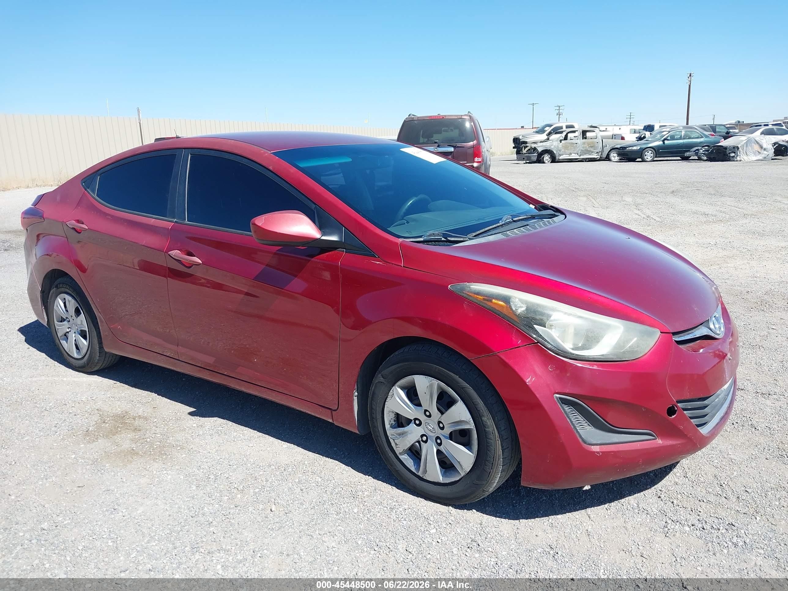 2016 Hyundai Elantra SE, VIN 5NPDH4AE2GH709747 — Rear end