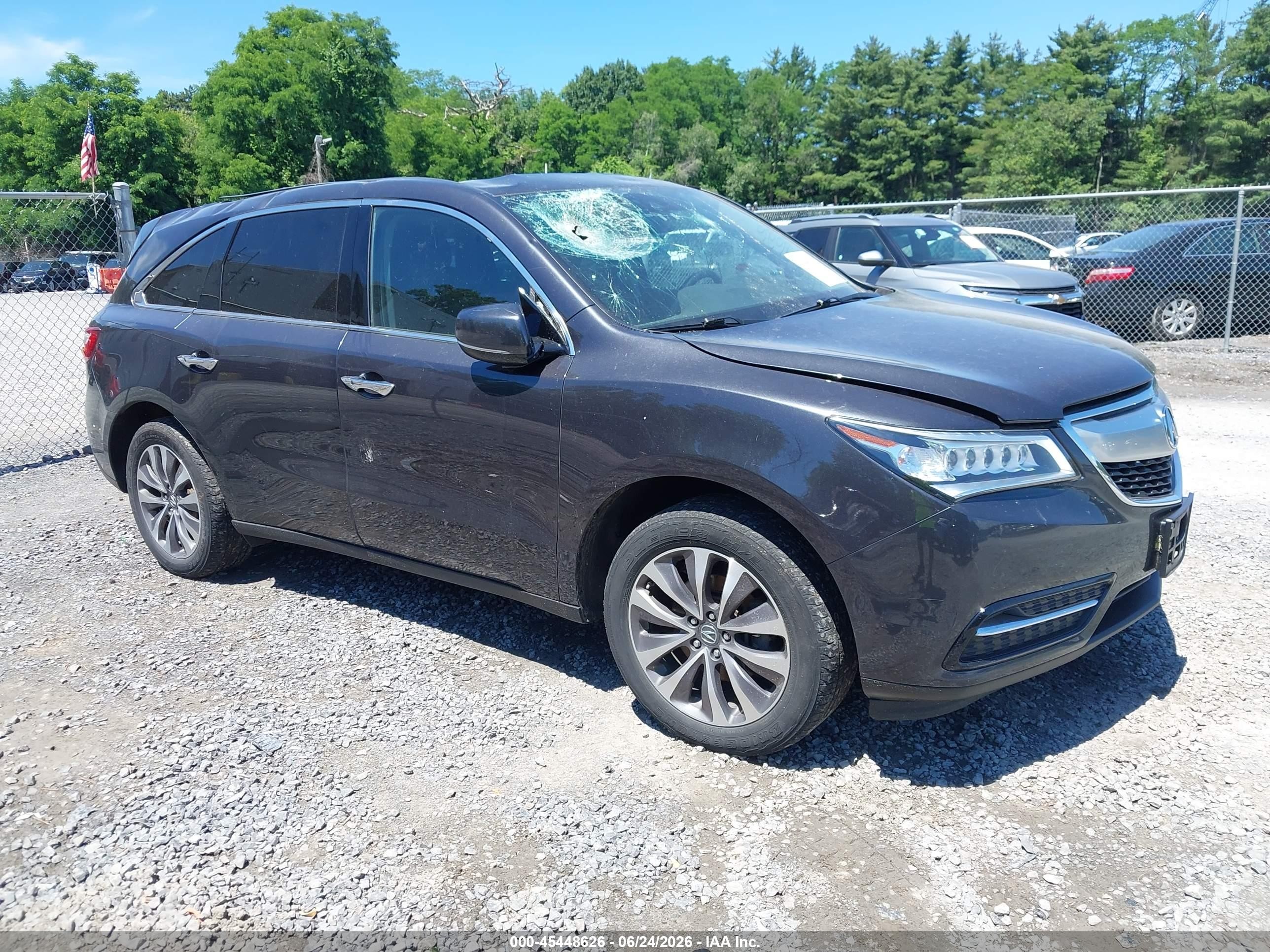 2016 Acura MDX Technology, VIN 5FRYD4H46GB057948 — Крыша