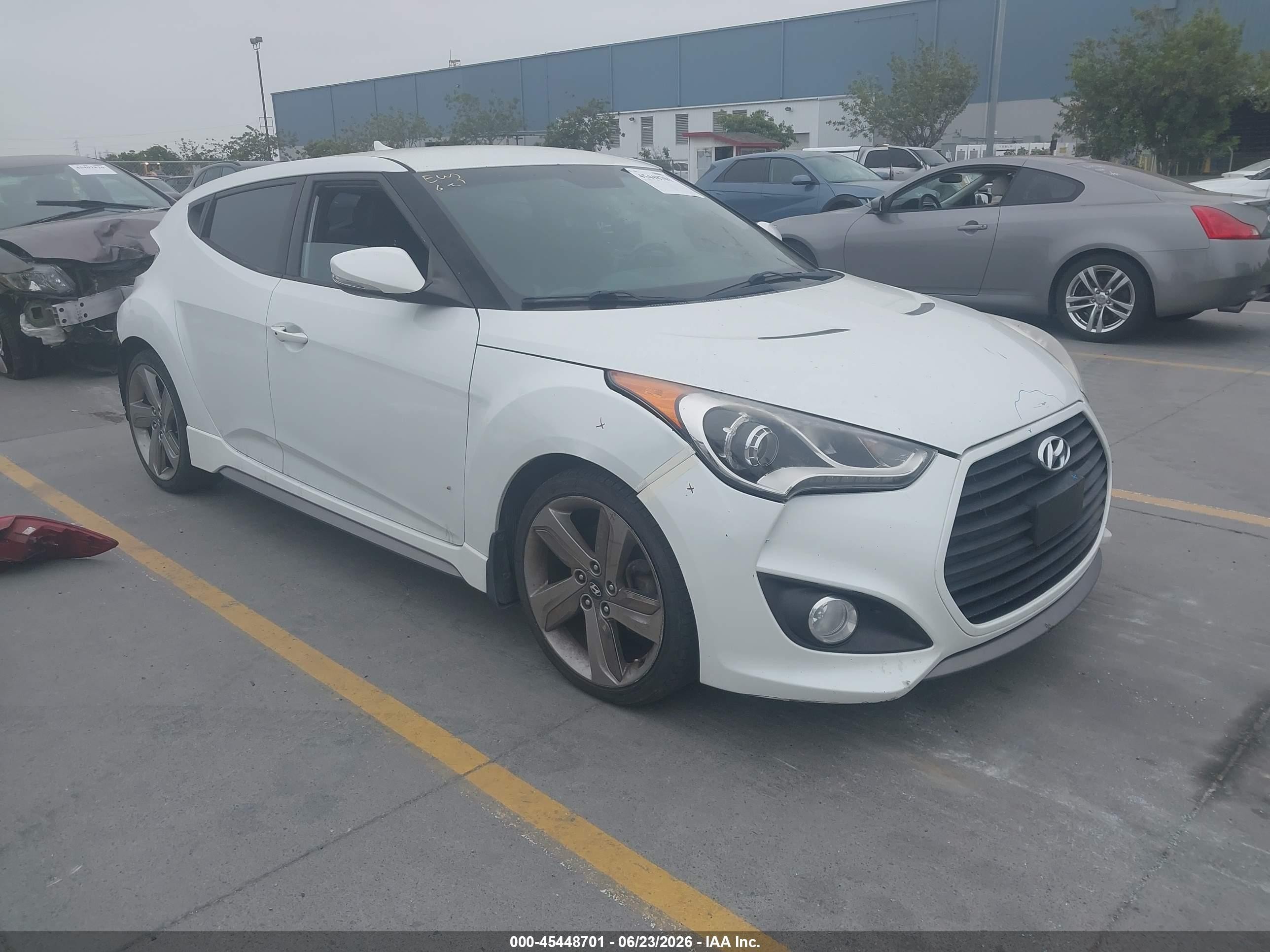 2014 Hyundai Veloster Turbo, VIN KMHTC6AE9EU183198 — Front end