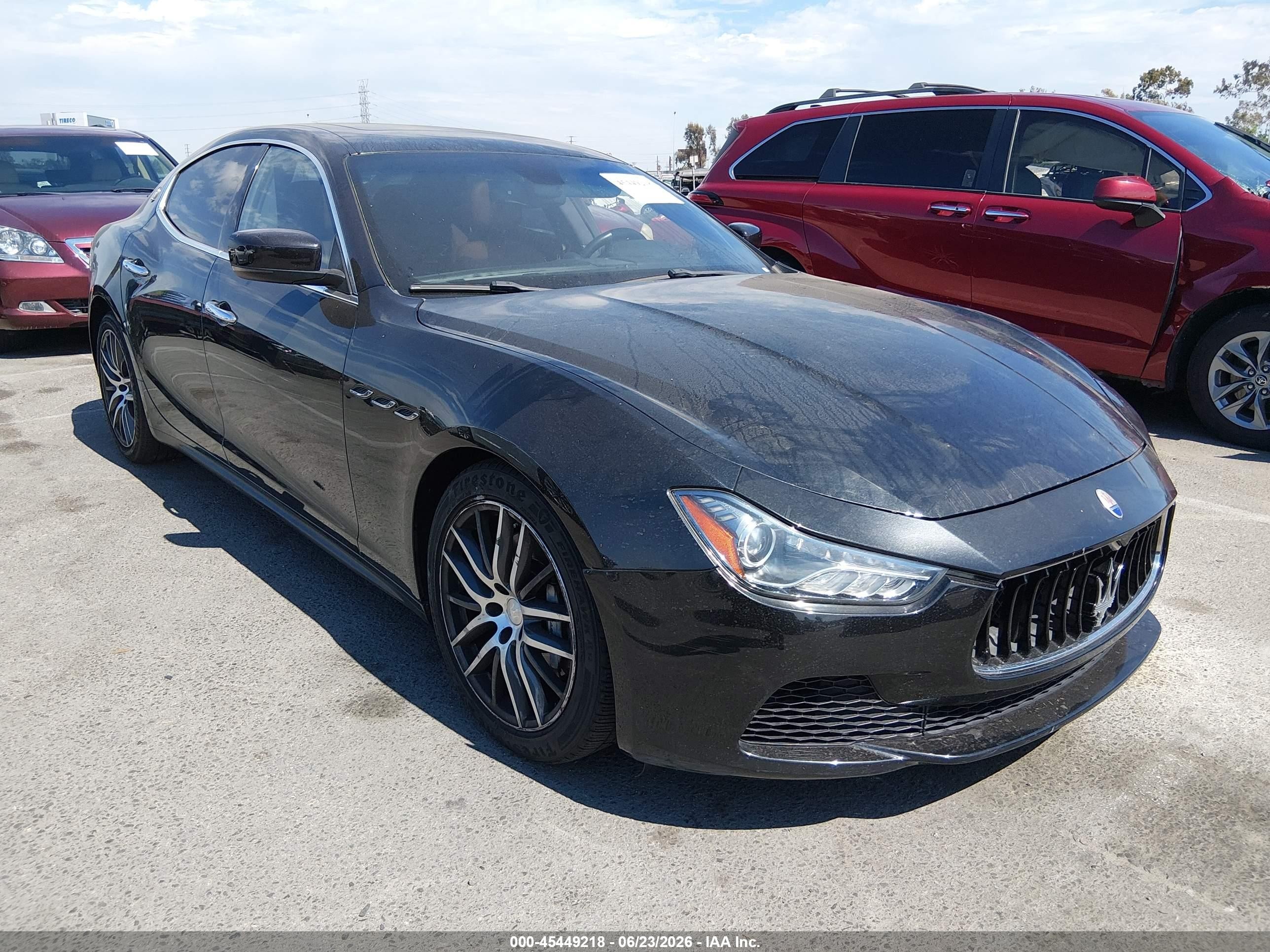 2014 Maserati Ghibli, VIN ZAM57XSA9E1111370 — Front end