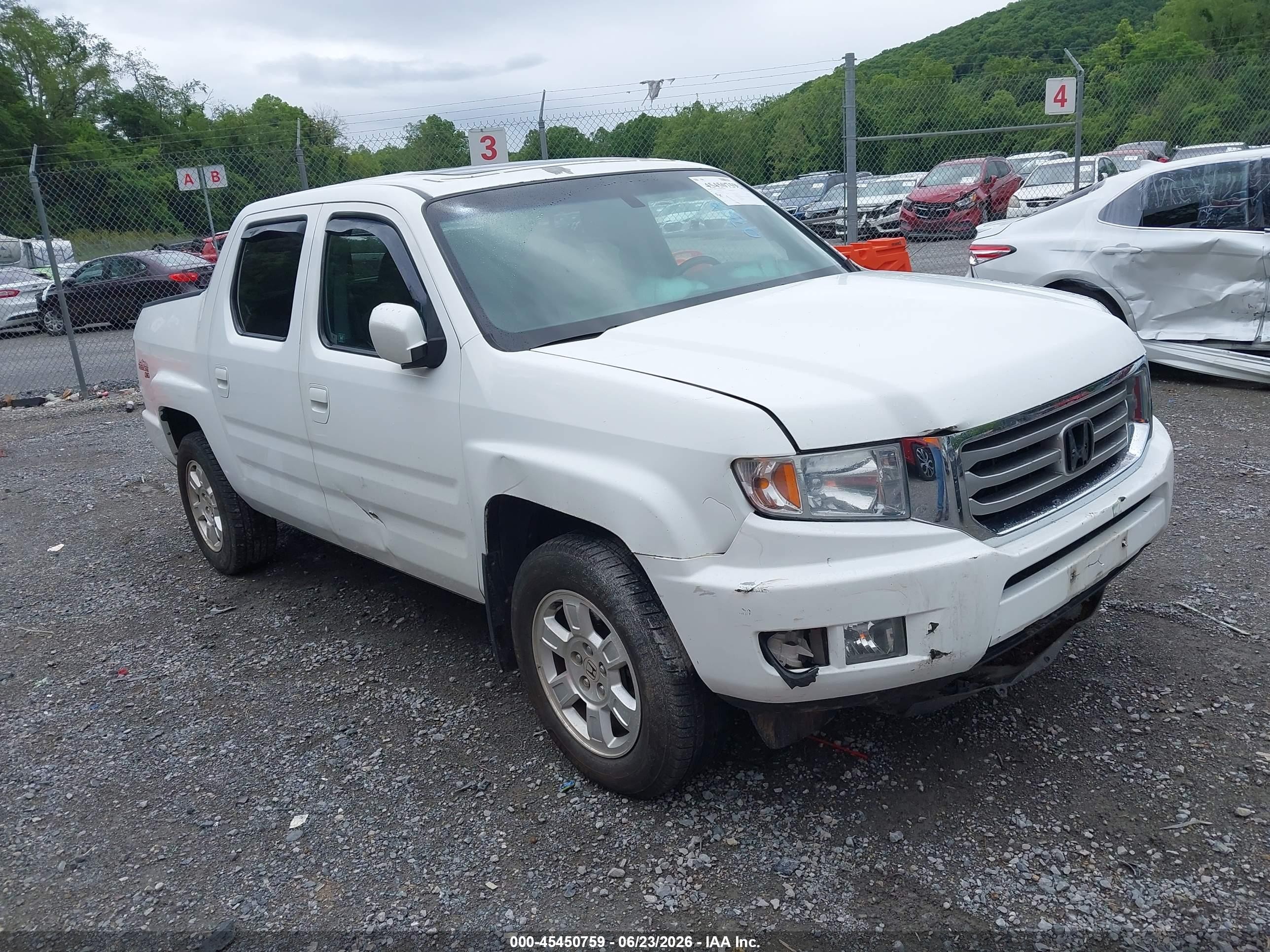 2012 Honda Ridgeline RTL, VIN 5FPYK1F50CB456809 — All over