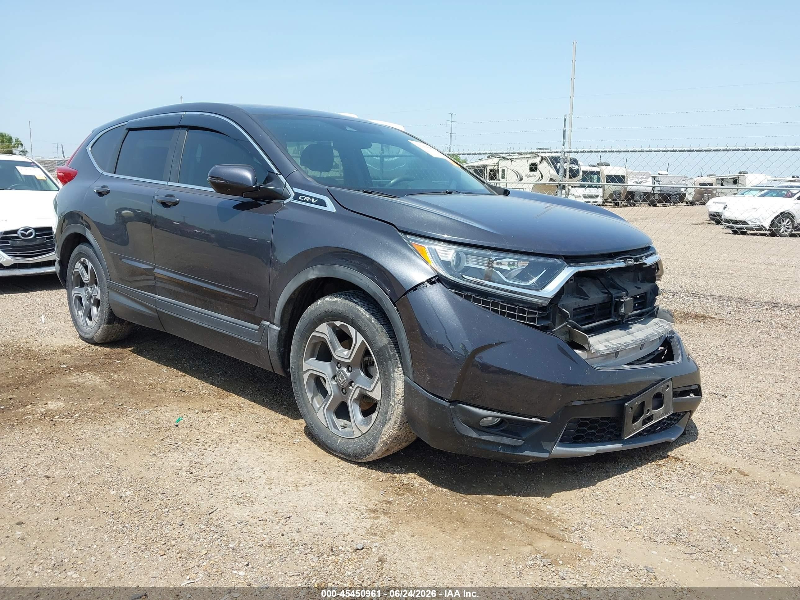 2019 Honda CR-V EX, VIN 5J6RW1H58KA026963 — Front end