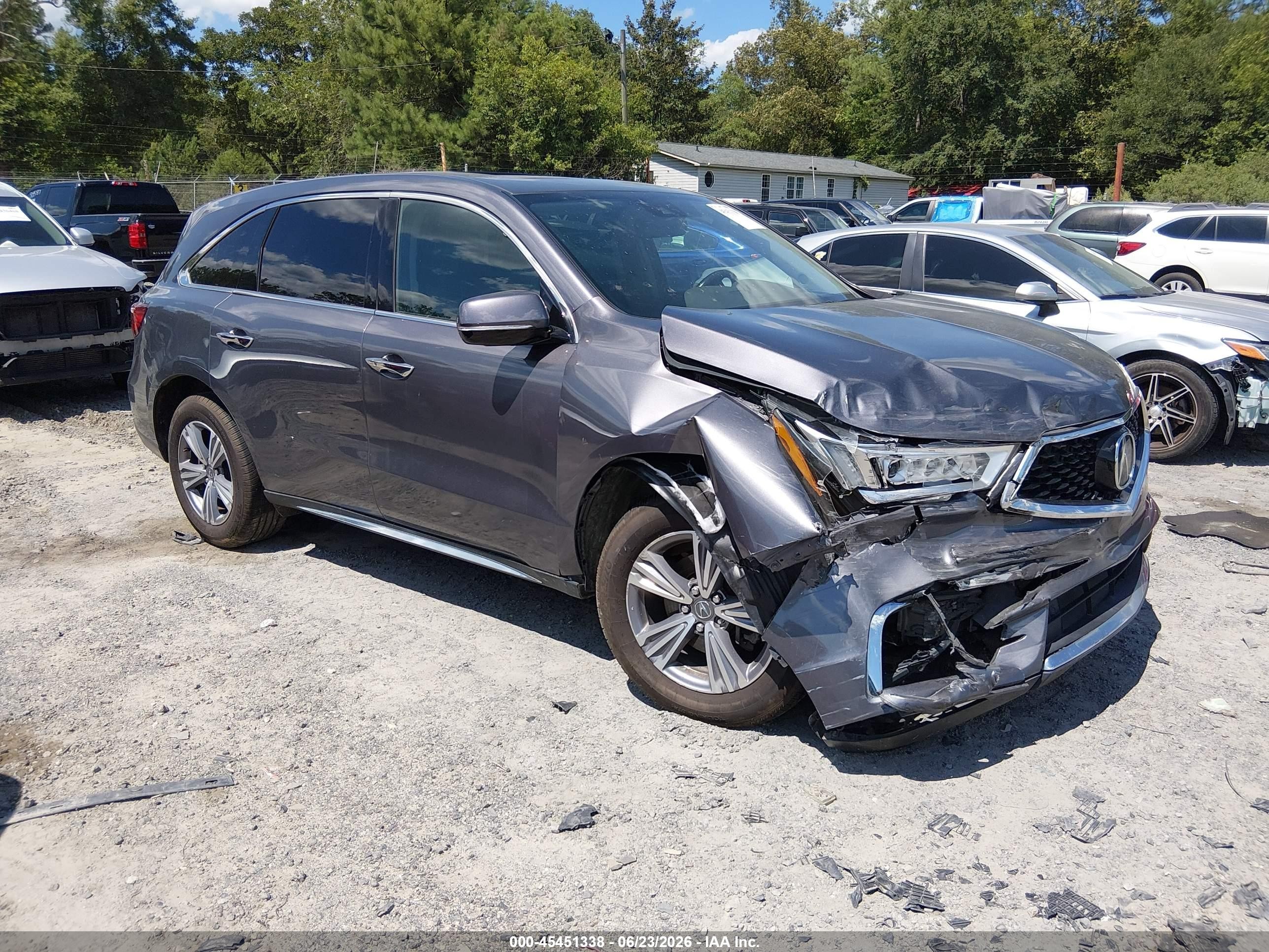 2020 Acura MDX, VIN 5J8YD4H35LL046022 — Front end
