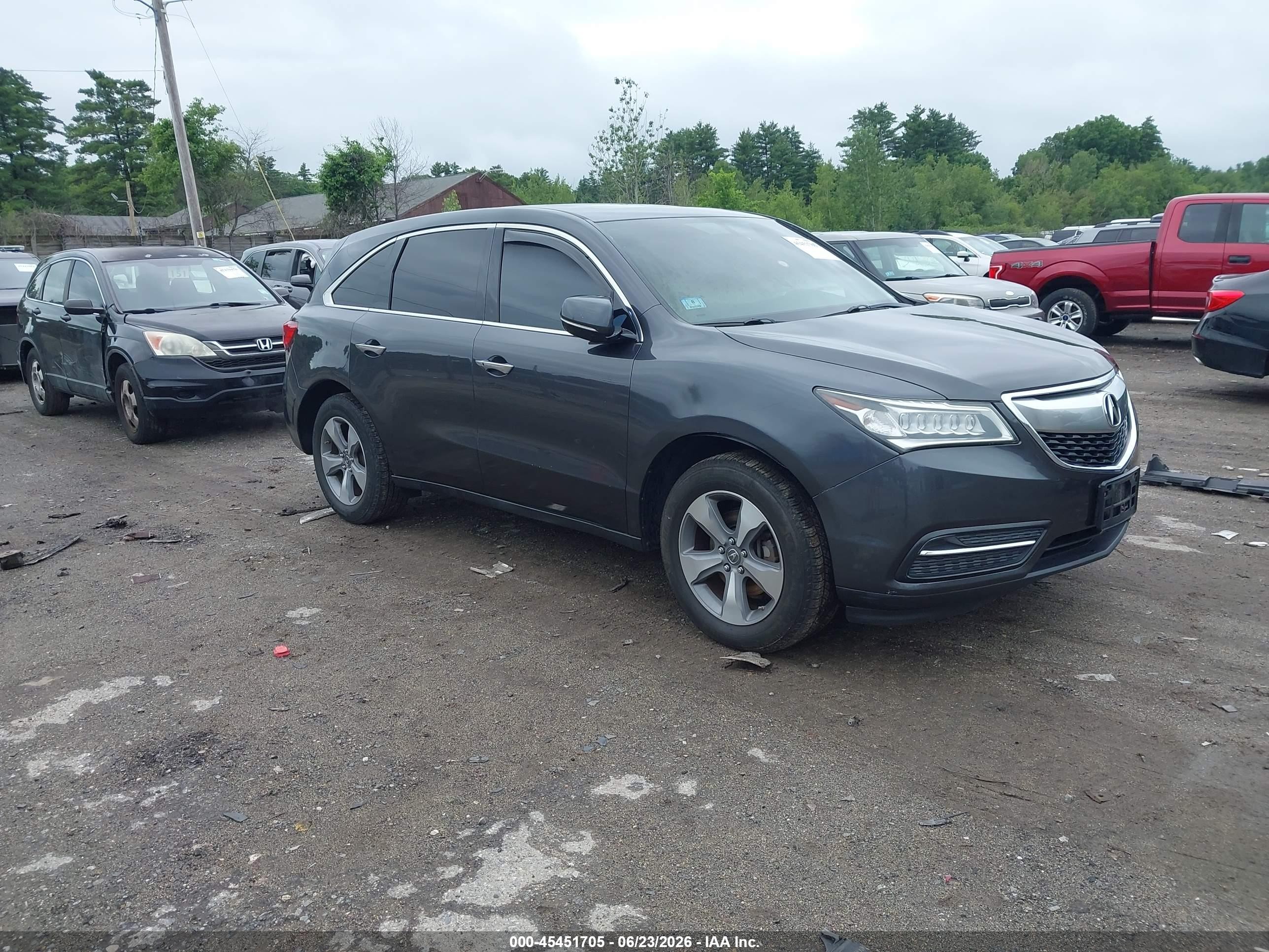 2015 Acura MDX, VIN 5FRYD4H22FB010042 — Interior fire