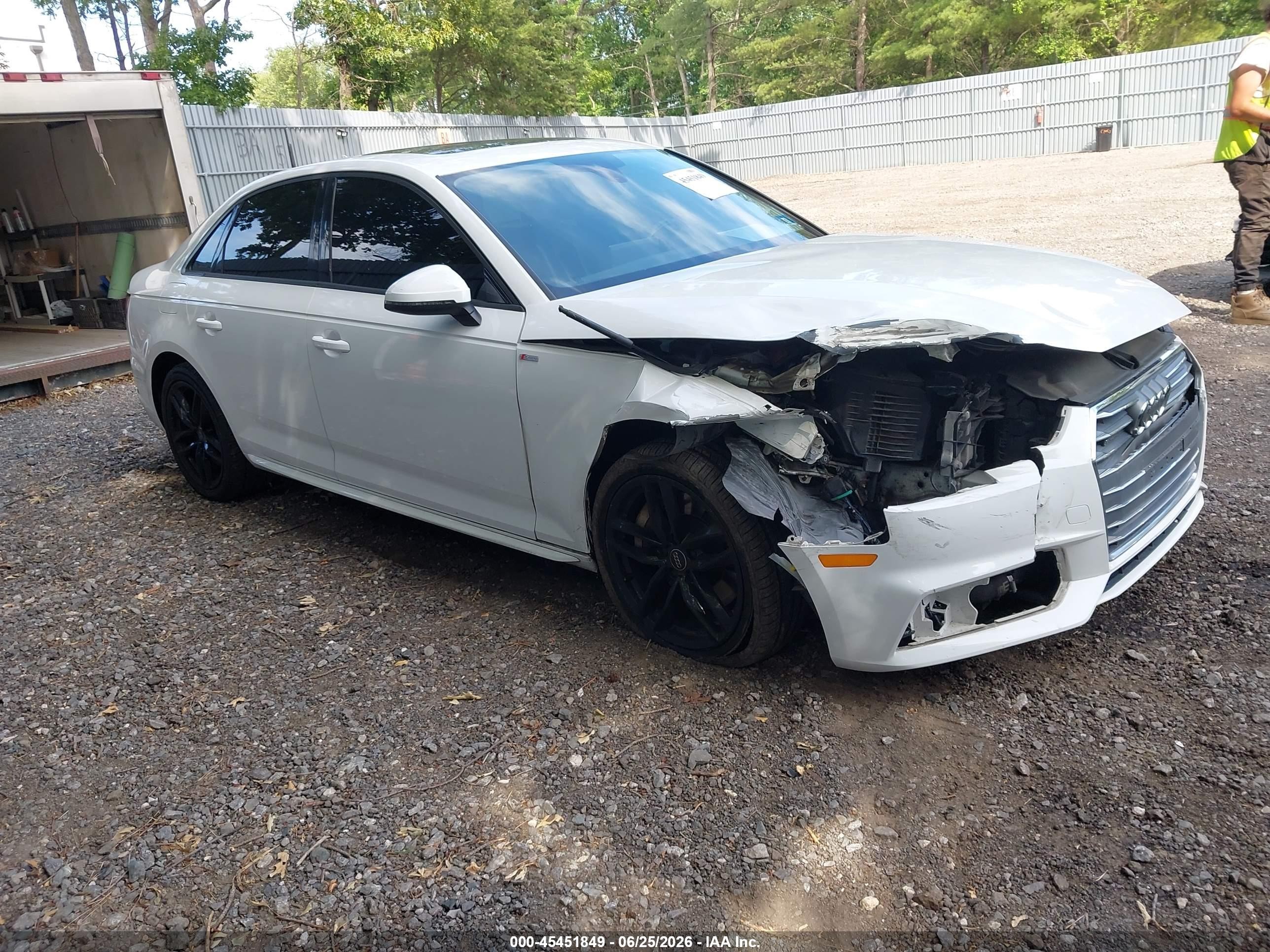 2017 Audi A4 Premium, VIN WAUDNAF40HN054591 — Front end