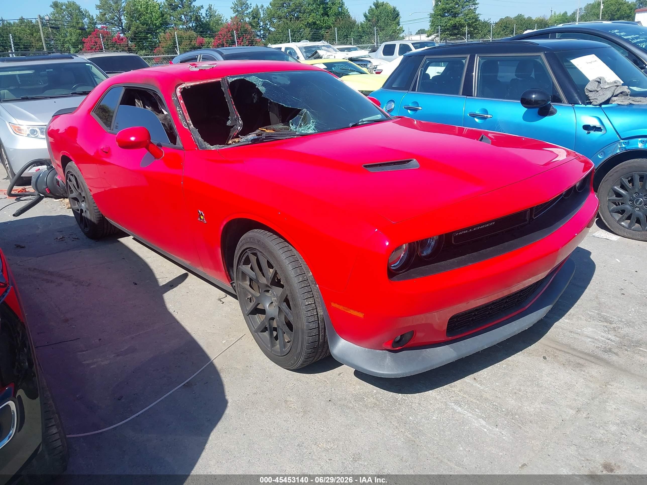 2015 Dodge Challenger R/T Scat Pack, VIN 2C3CDZFJXFH763870 — Interior fire