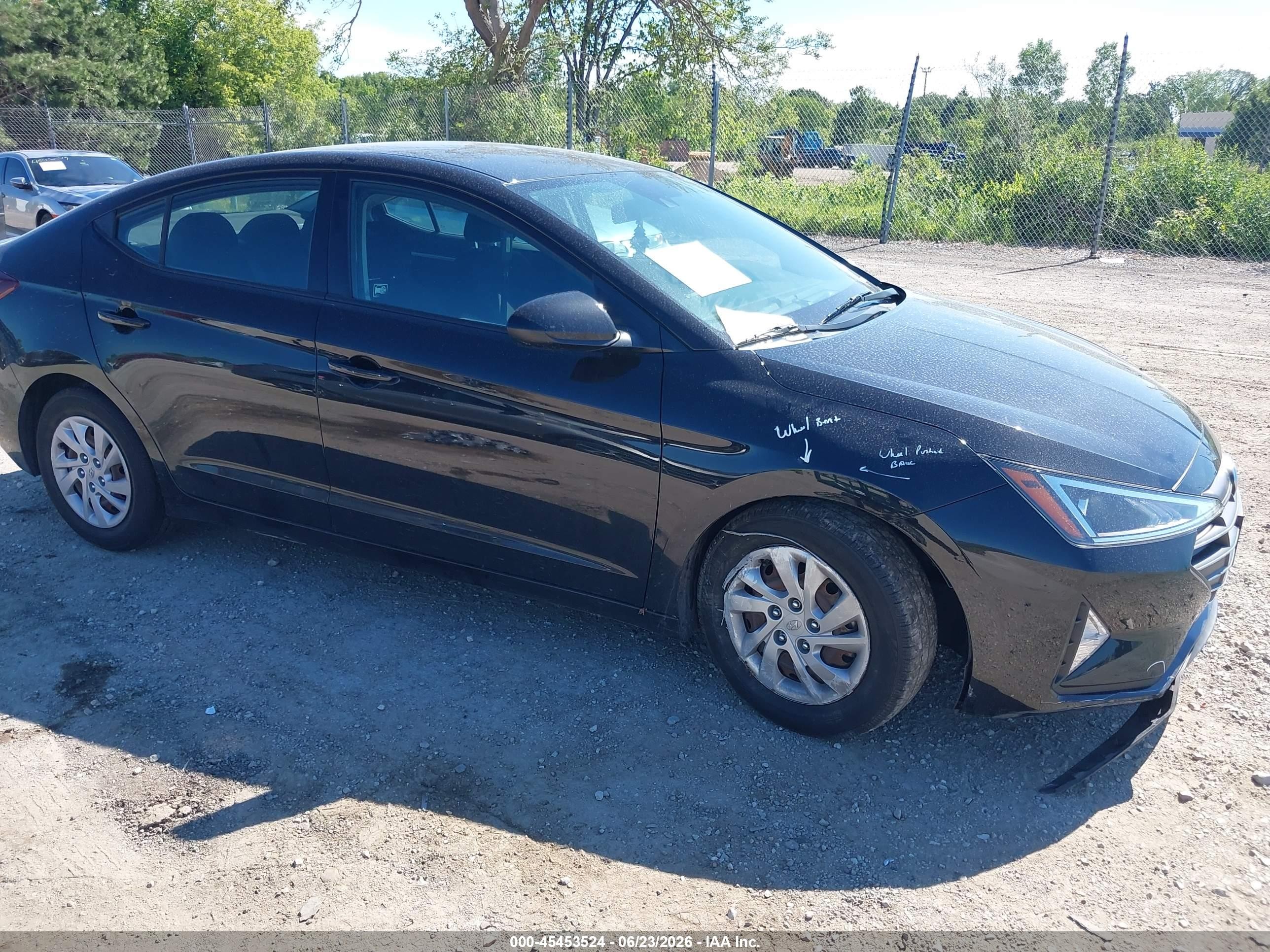 2020 Hyundai Elantra SE, VIN 5NPD74LF3LH537764 — Theft recovery