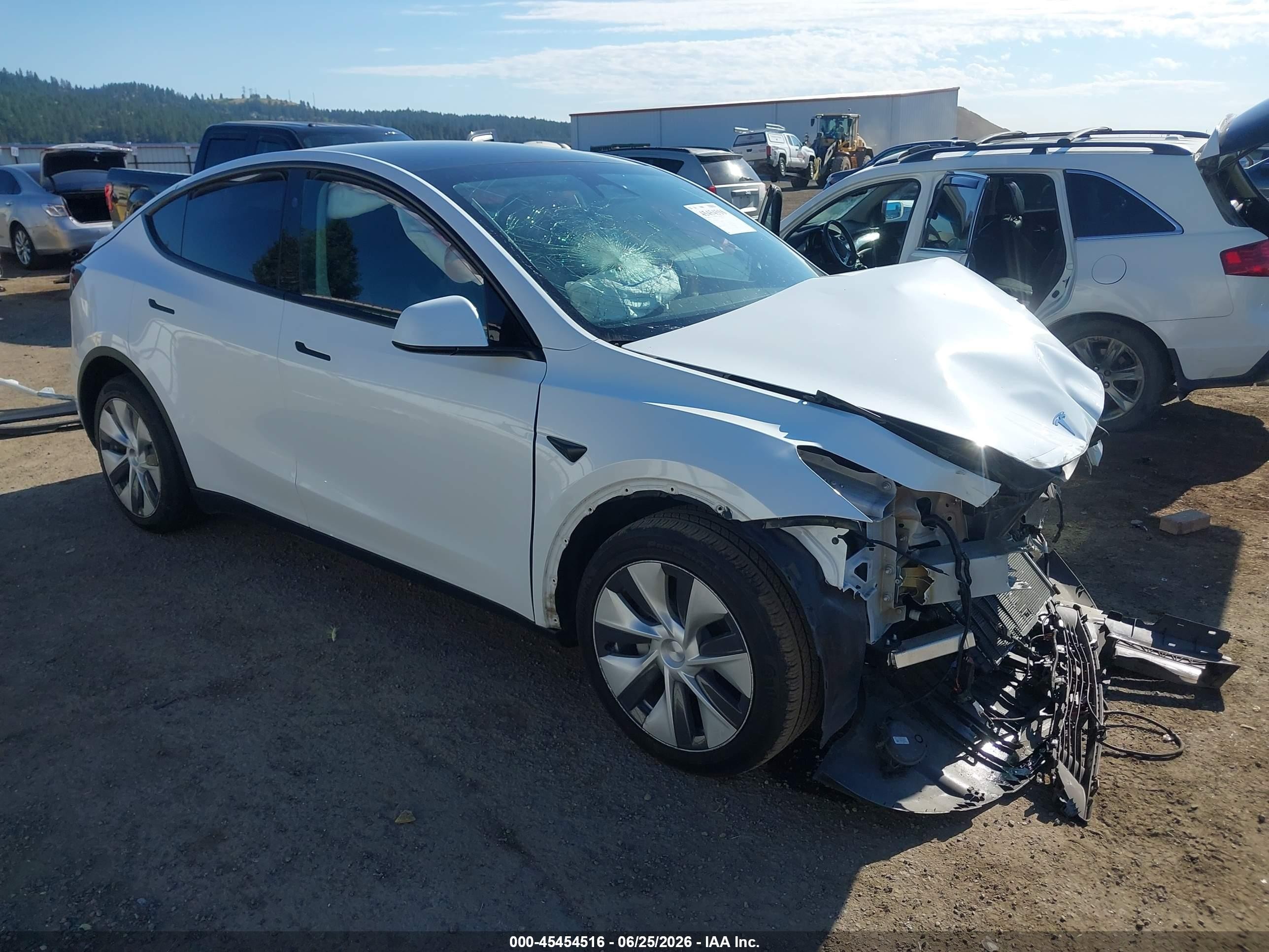 2024 Tesla Model Y Long Range, VIN 7SAYGDEE7RF060952 — Front end