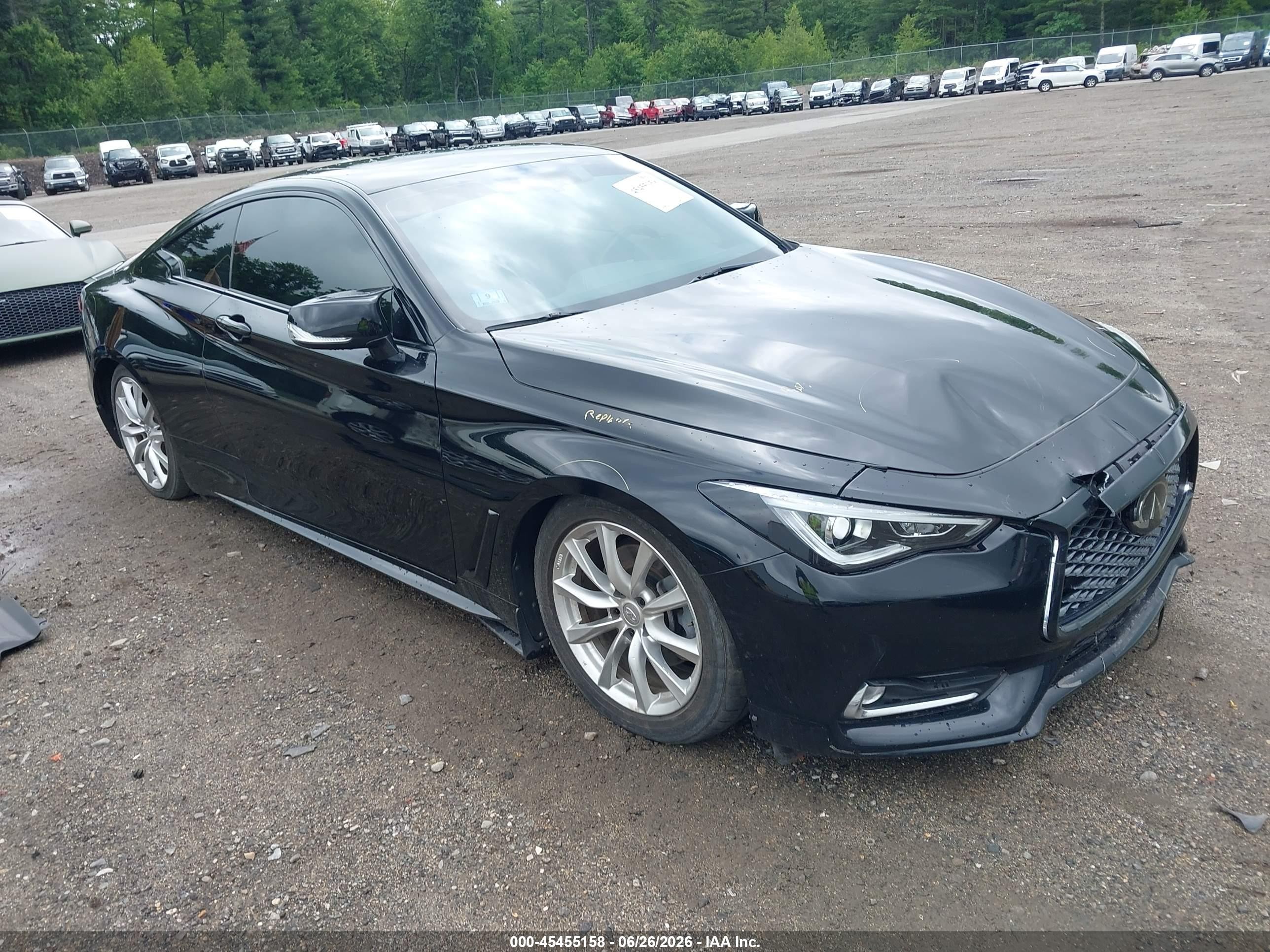 2019 Infiniti Q60 Luxe, VIN JN1EV7EL1KM291531 — Front end
