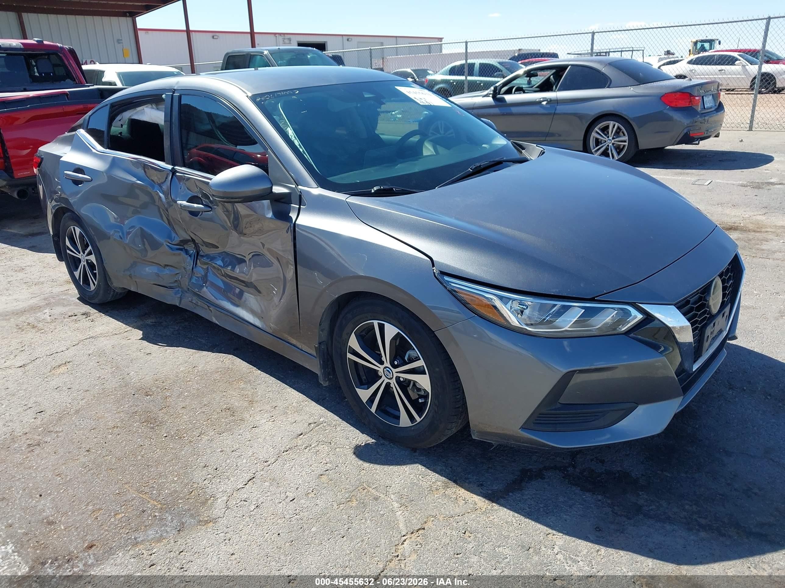 2020 Nissan Sentra SV, VIN 3N1AB8CVXLY281371 — Side