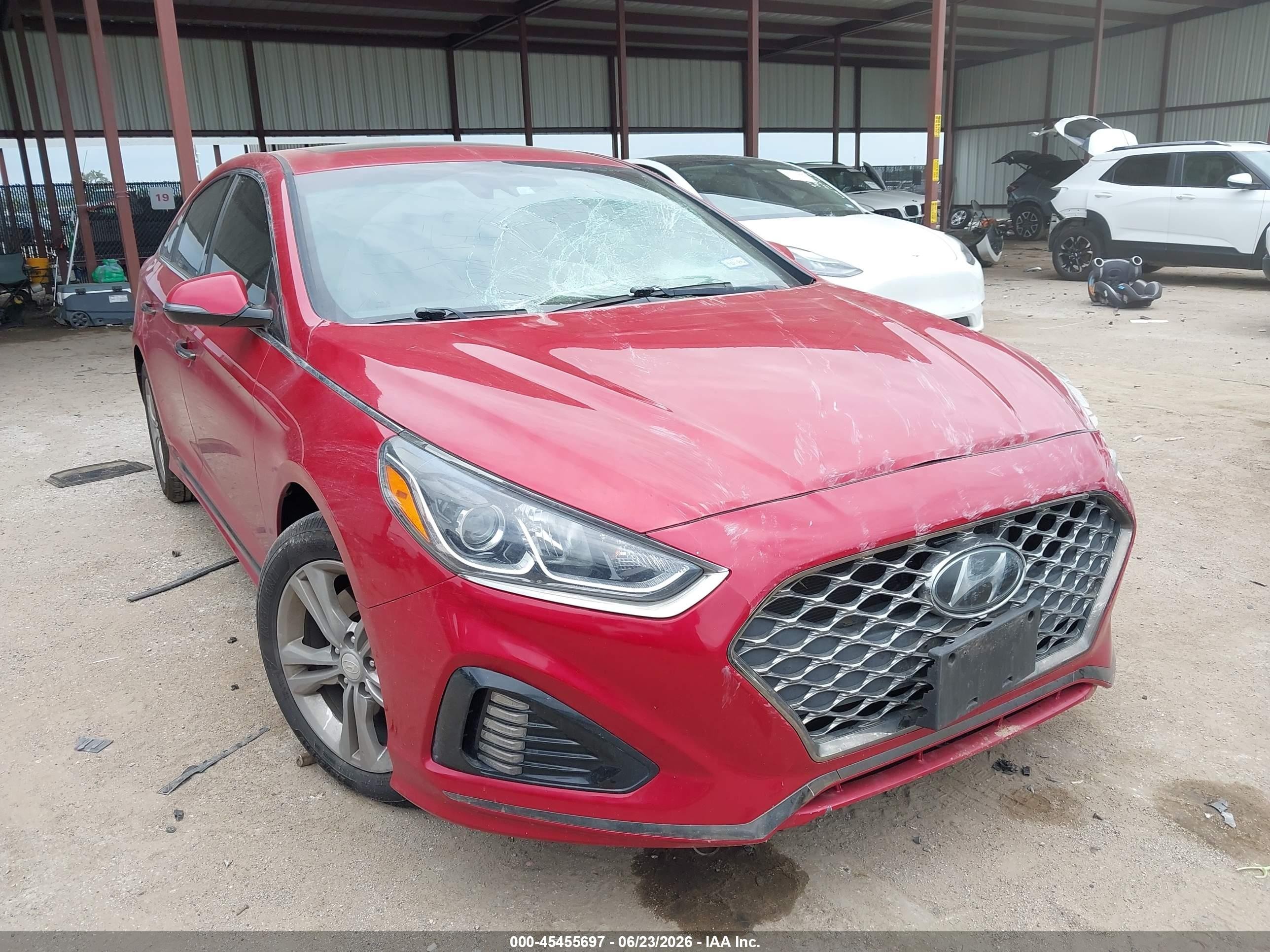2019 Hyundai Sonata Limited, VIN 5NPE34AF9KH814273 — Front end