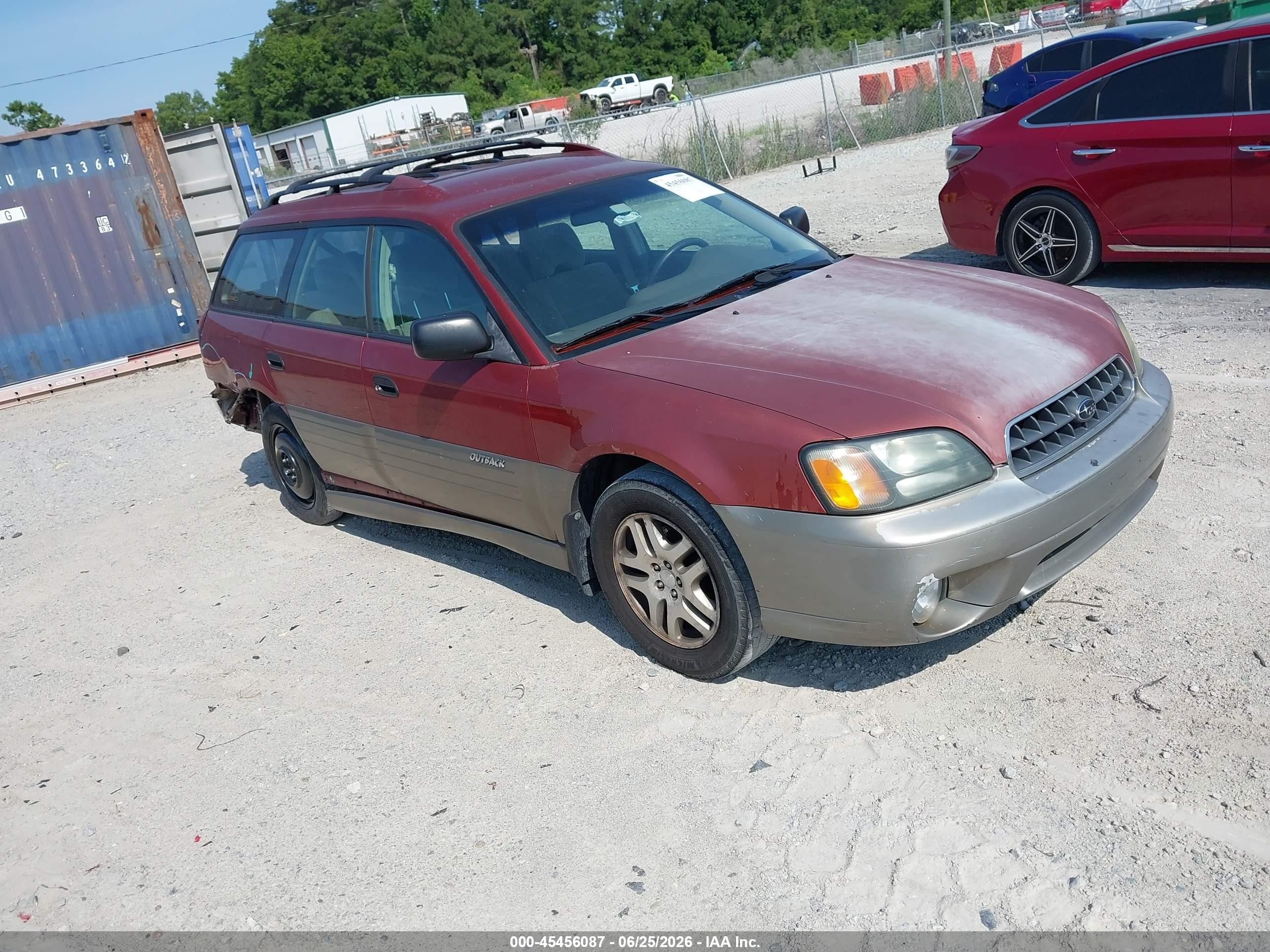 2004 Subaru Legacy Outback, VIN 4S3BH675347621347 — Зад