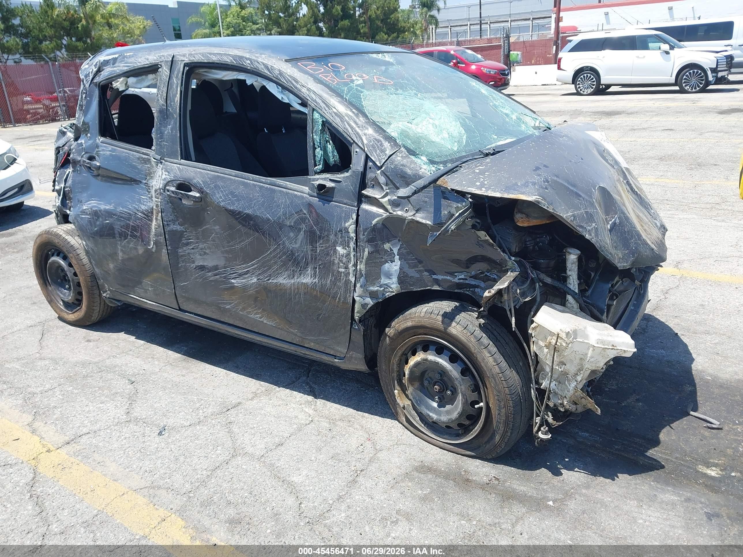 2015 Toyota Yaris L, VIN VNKKTUD37FA049170 — Rollover