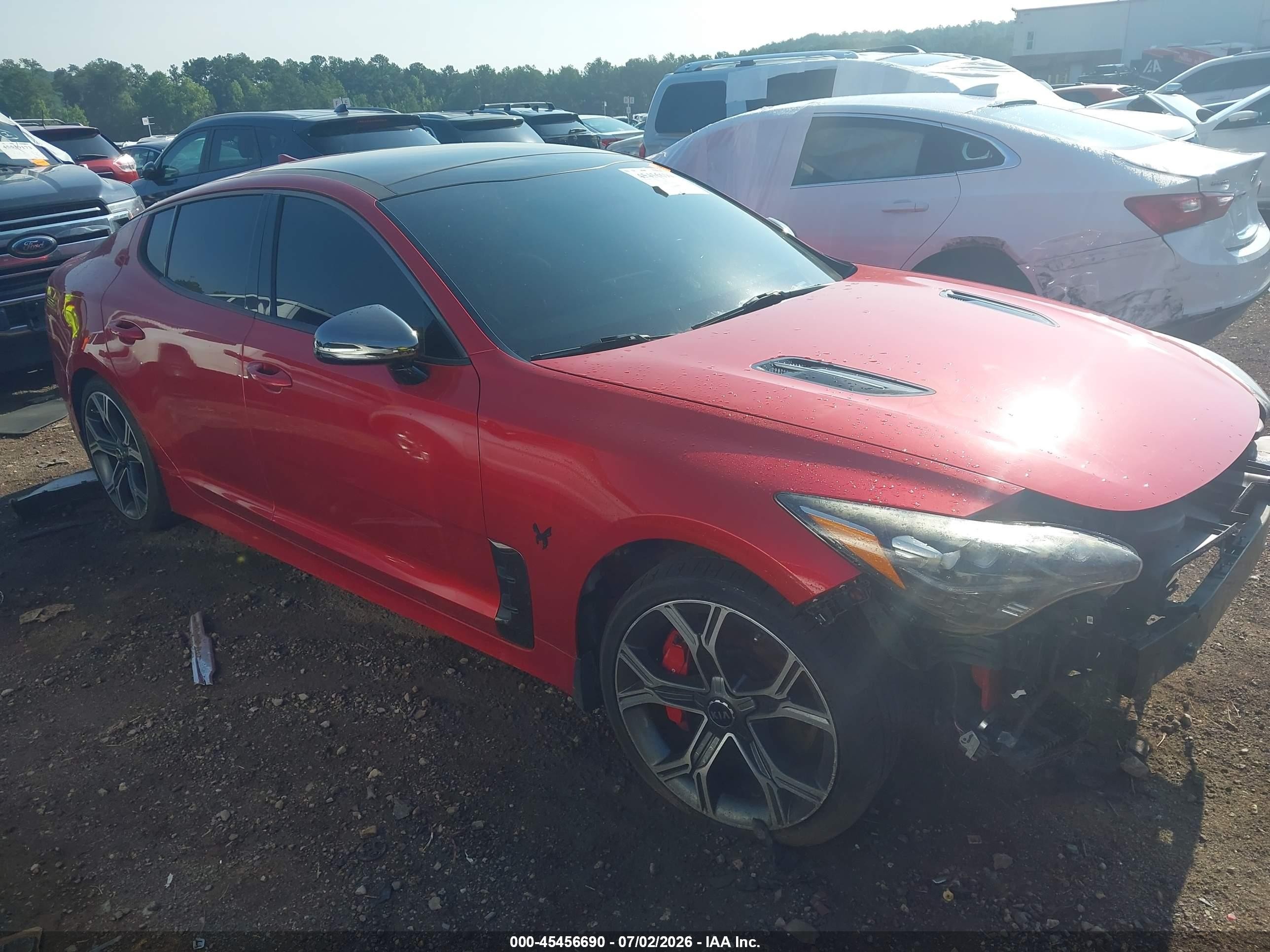 2018 Kia Stinger GT1, VIN KNAE45LC7J6033358 — Front end