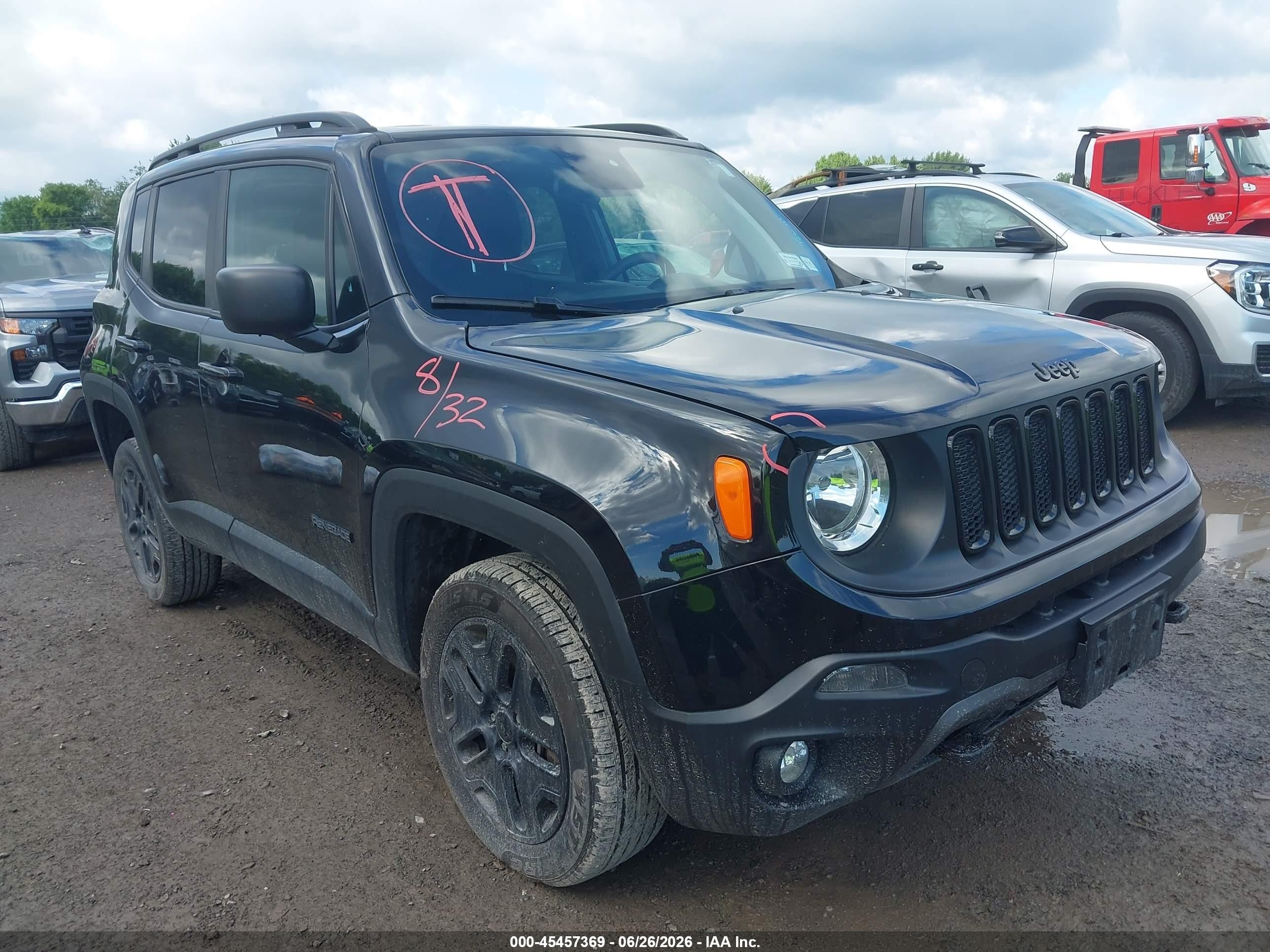 2018 Jeep Renegade Sport, VIN ZACCJBAB3JPH90413 — Rear end