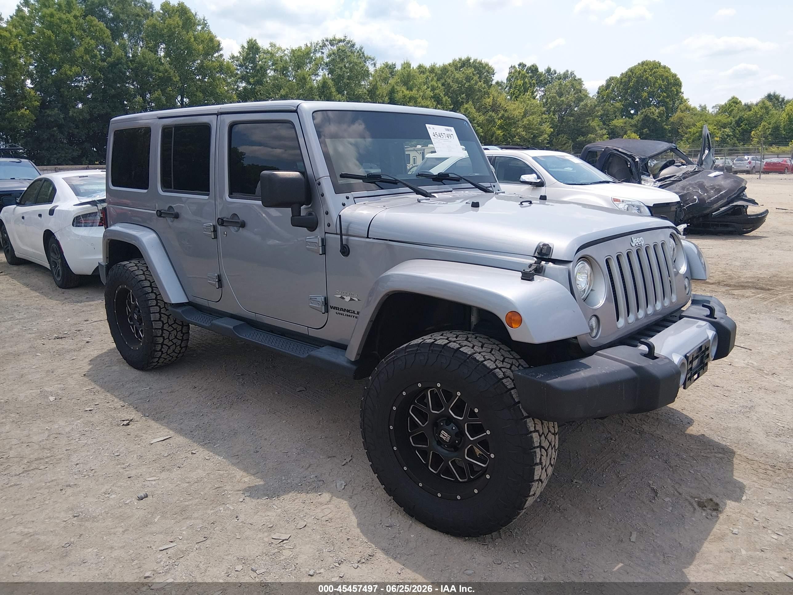 2017 Jeep Wrangler Unlimited Sahara, VIN 1C4HJWEG7HL738557 — Frame damage