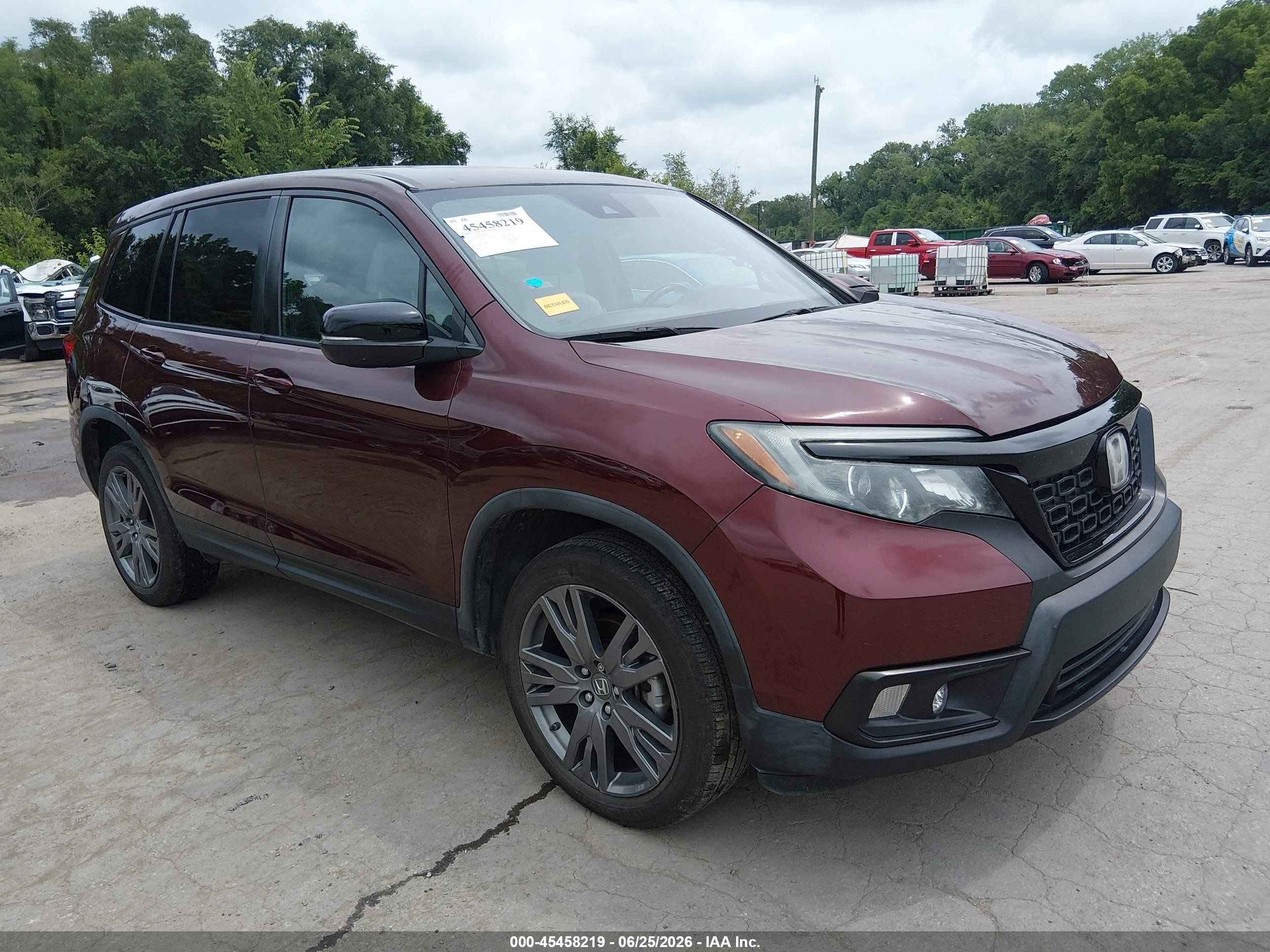 2019 Honda Passport EX-L, VIN 5FNYF8H55KB029725 — Hail