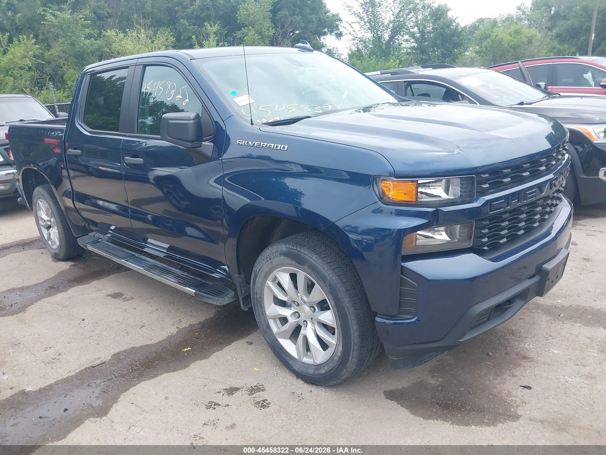 2022 Chevrolet Silverado 1500 Custom, VIN 3GCPWBEK7NG169924 — Hail
