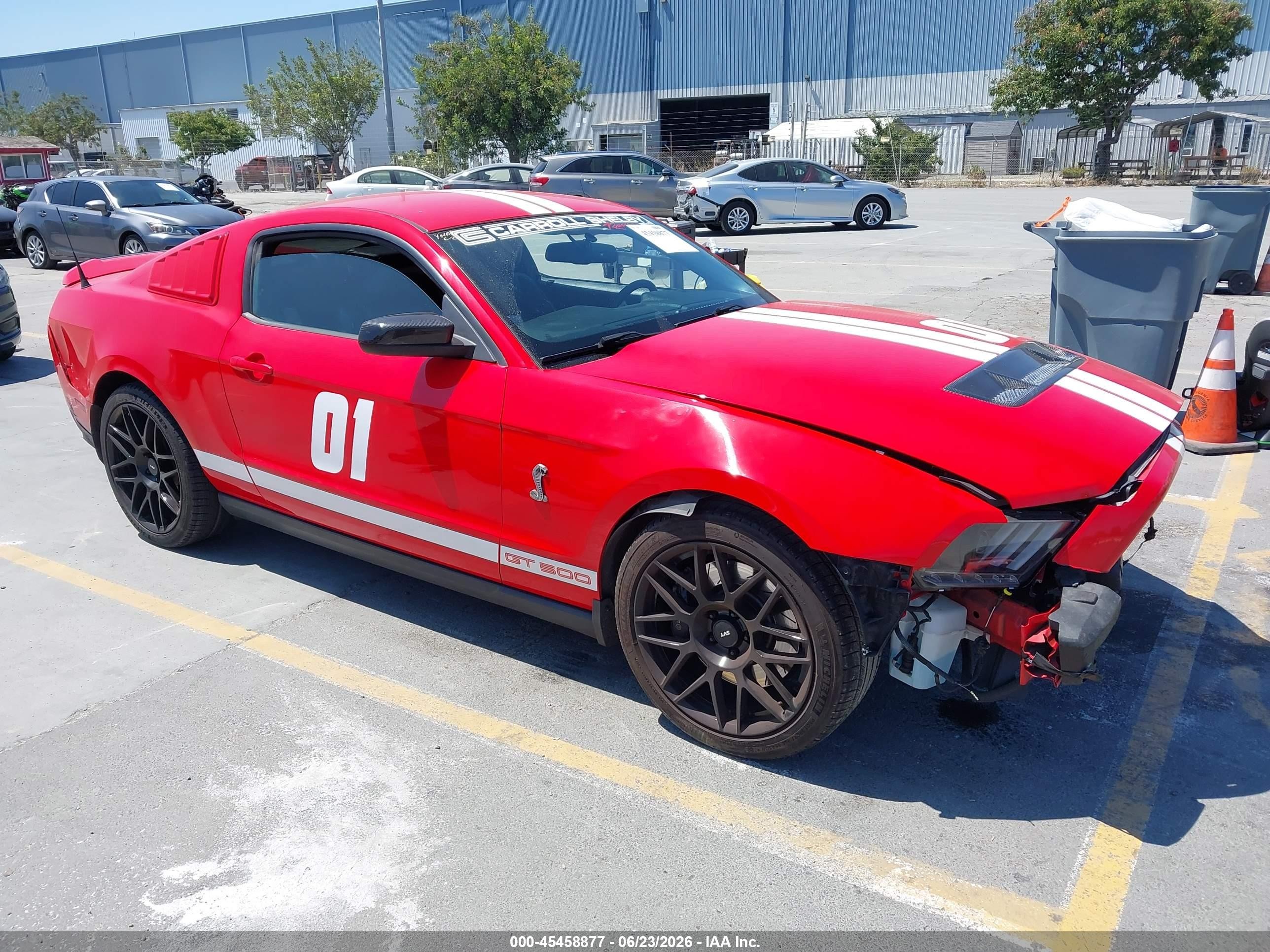 2011 Ford Mustang GT500, VIN 1ZVBP8JS2B5145482 — Фото с аукциона