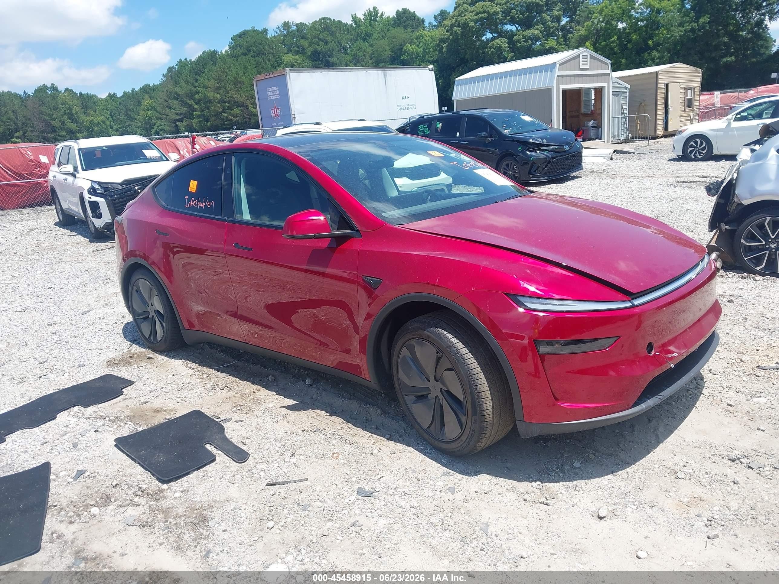 2026 Tesla Model Y Long Range, VIN 7SAYGDED6TA455541 — Rear end
