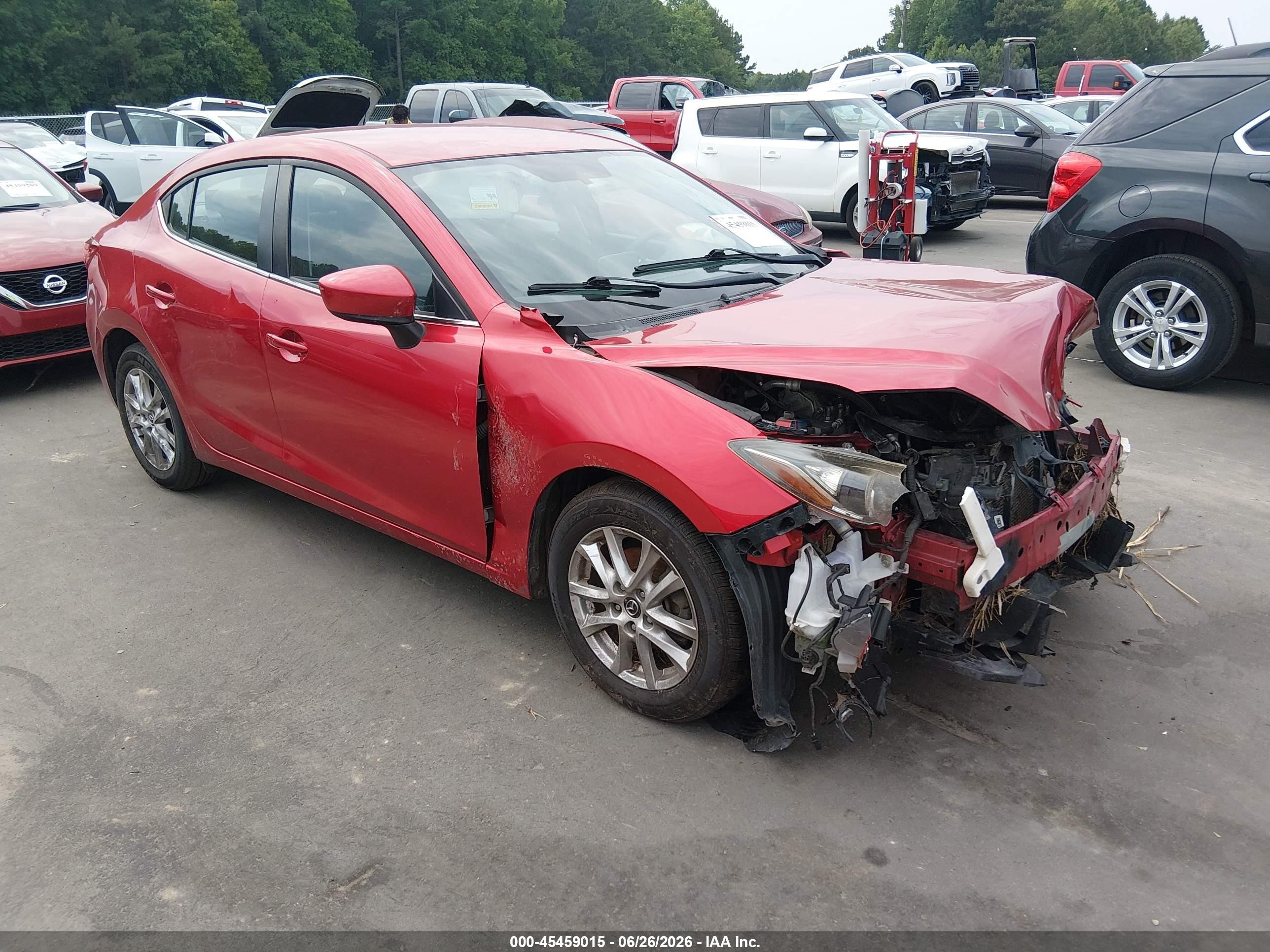 2015 Mazda 3 i Touring, VIN JM1BM1V74F1247727 — Front end