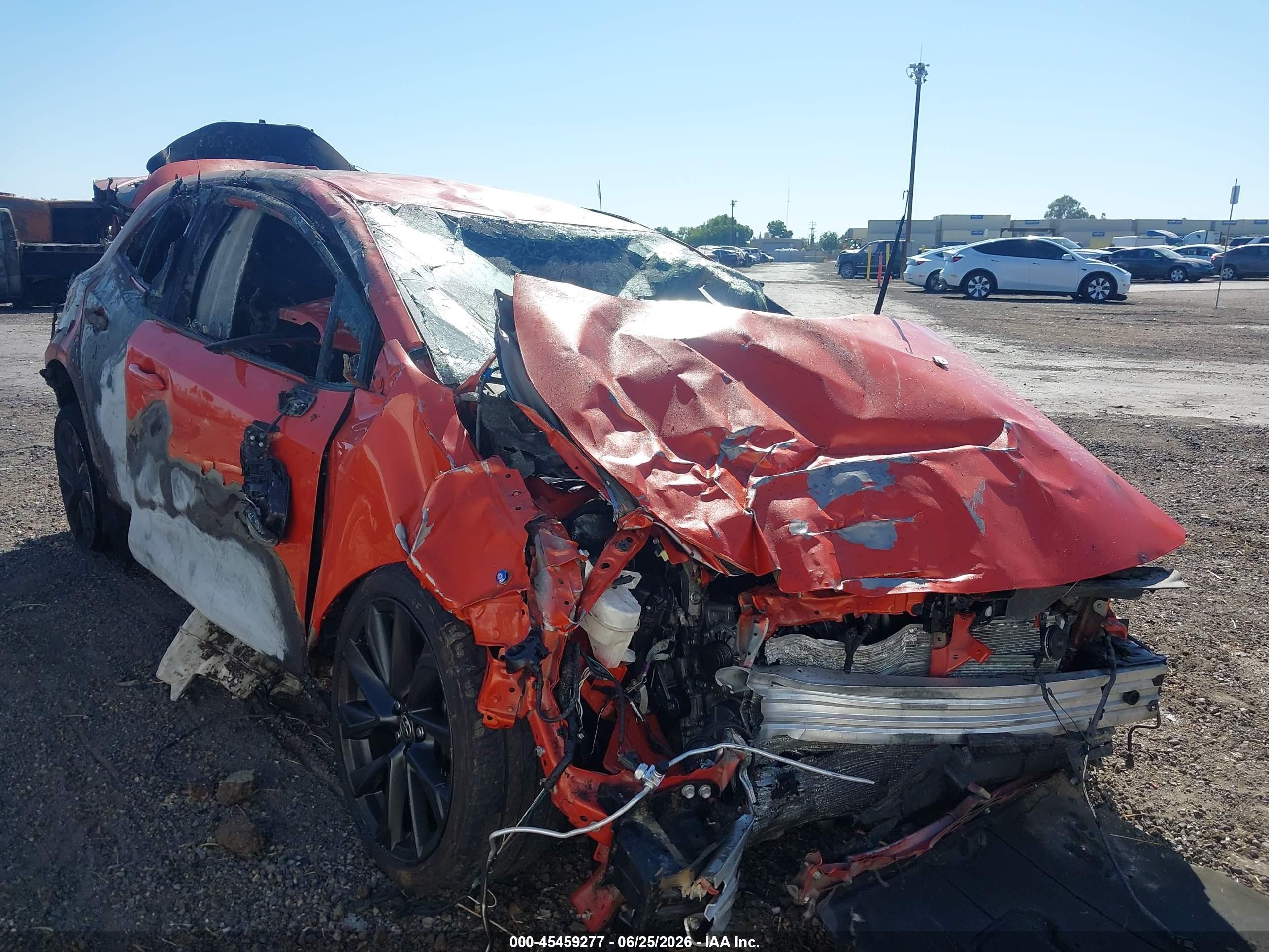2023 Toyota Corolla XSE, VIN JTNC4MBE5P3195776 — Interior fire