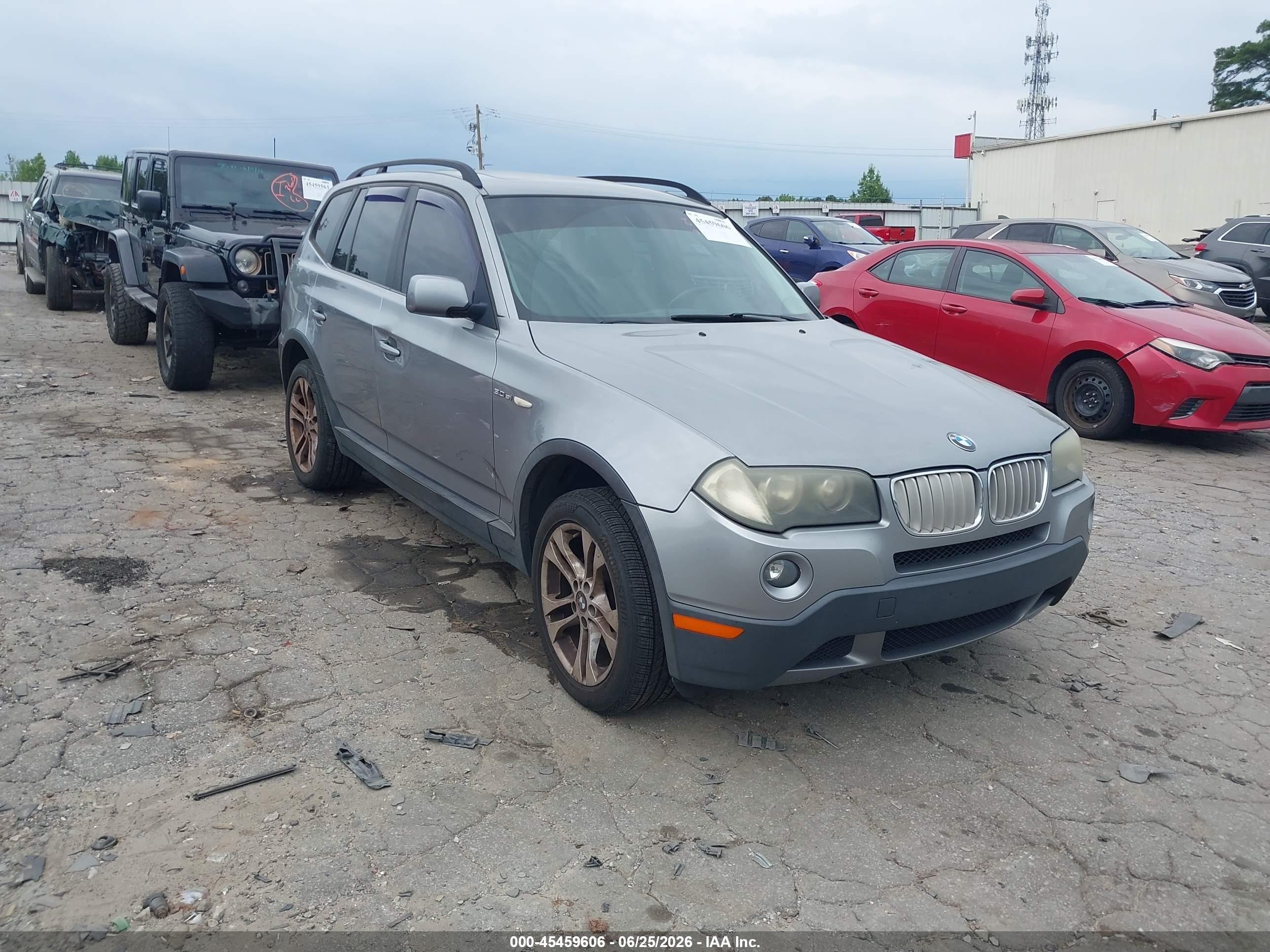 2007 BMW X3 3.0si, VIN WBXPC93487WF09324 — Rear end