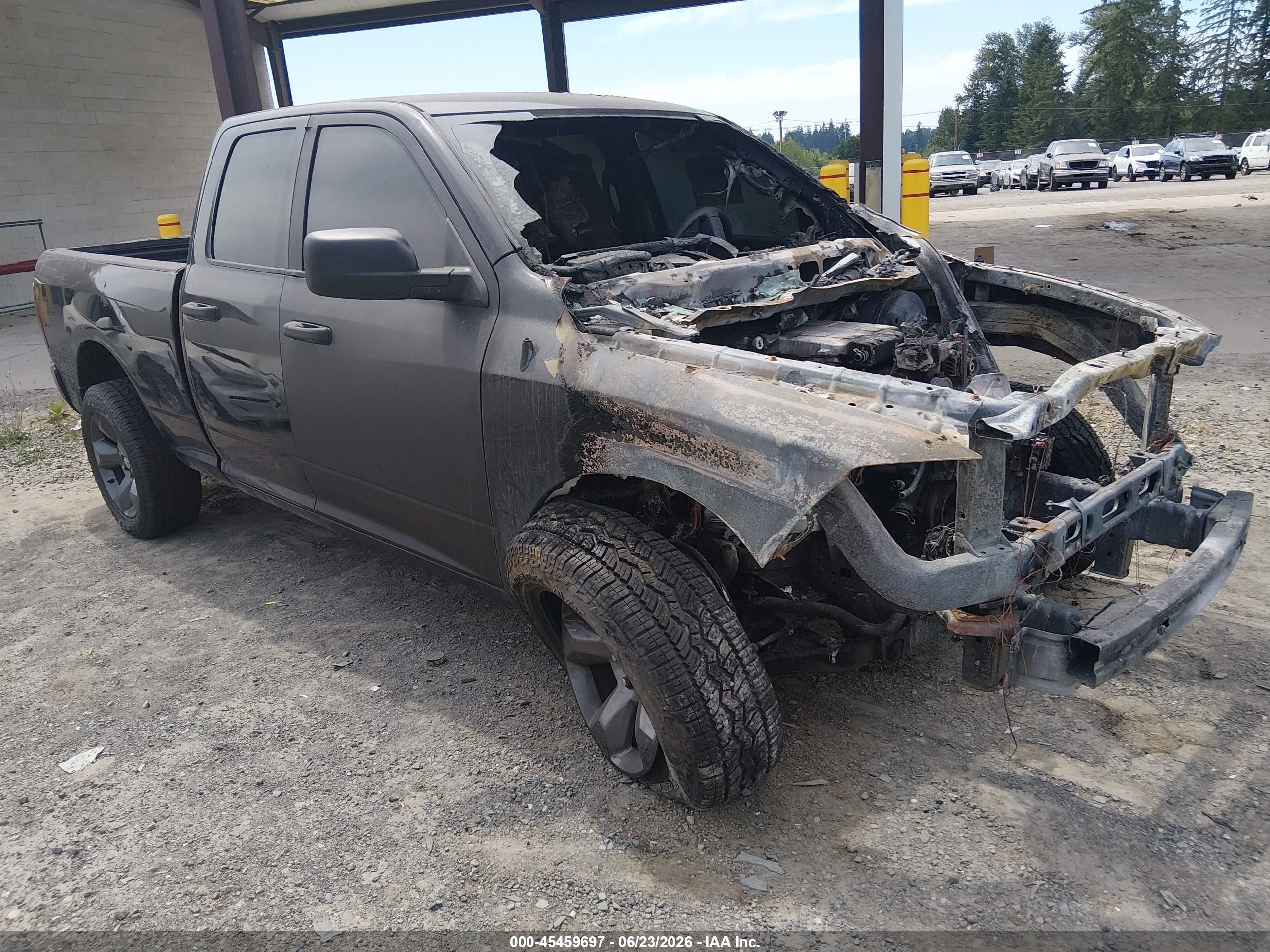 2013 Ram 1500 Express, VIN 1C6RR6FTXDS716553 — Engine fire