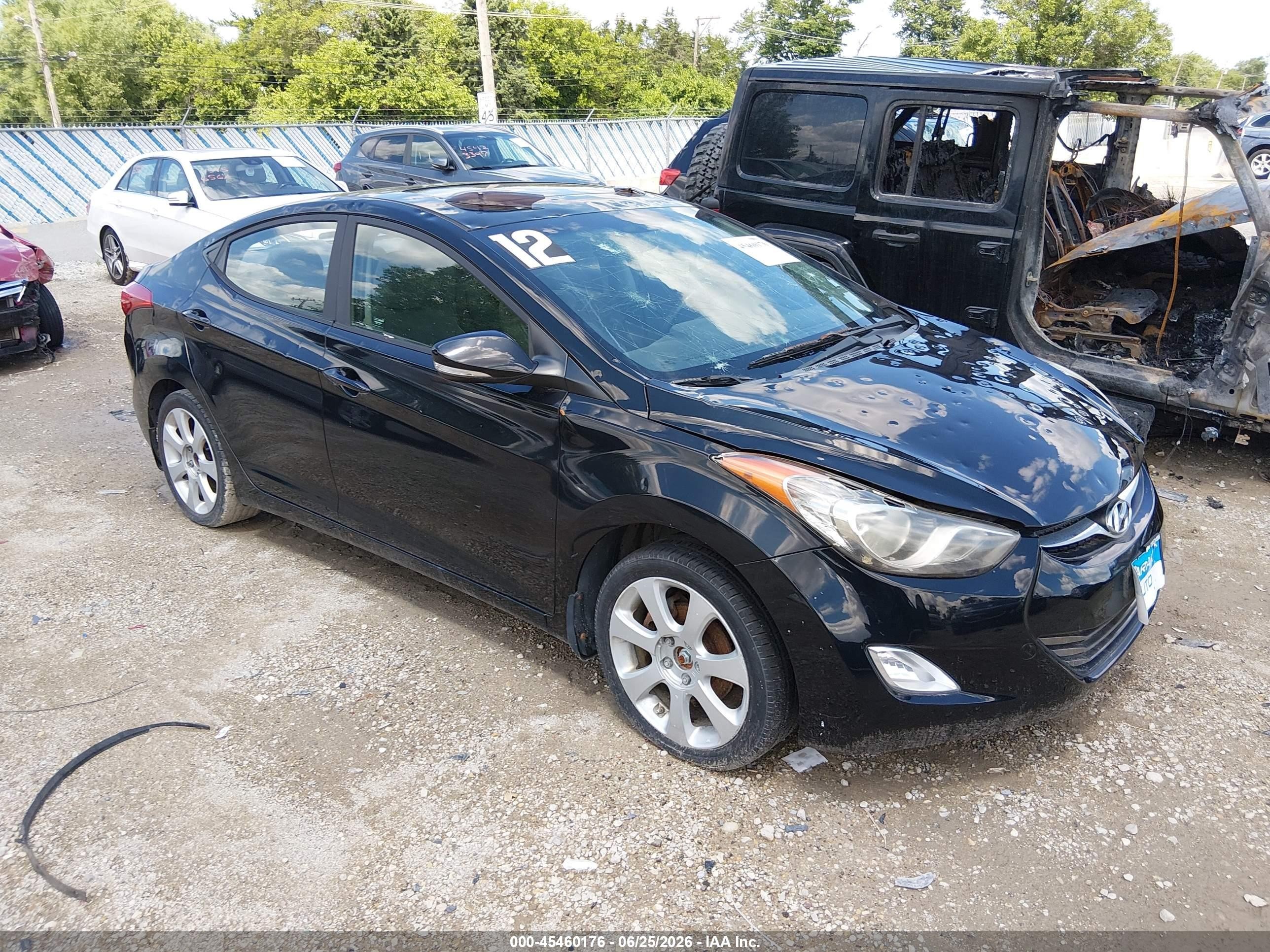 2012 Hyundai Elantra Limited, VIN KMHDH4AE3CU479728 — Hail