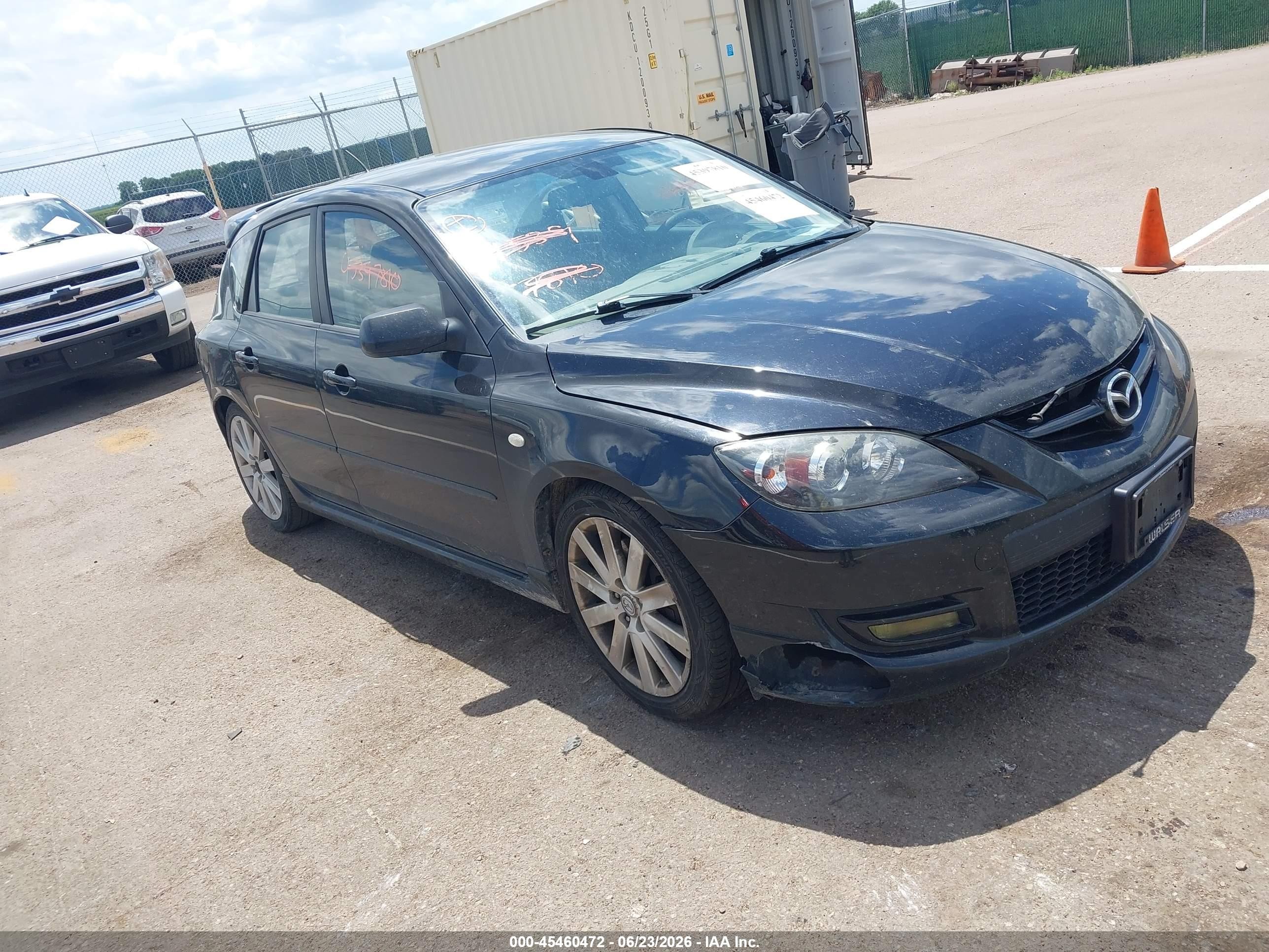 2008 Mazda 3 Mazdaspeed3 GT, VIN JM1BK34L681874321 — Engine fire