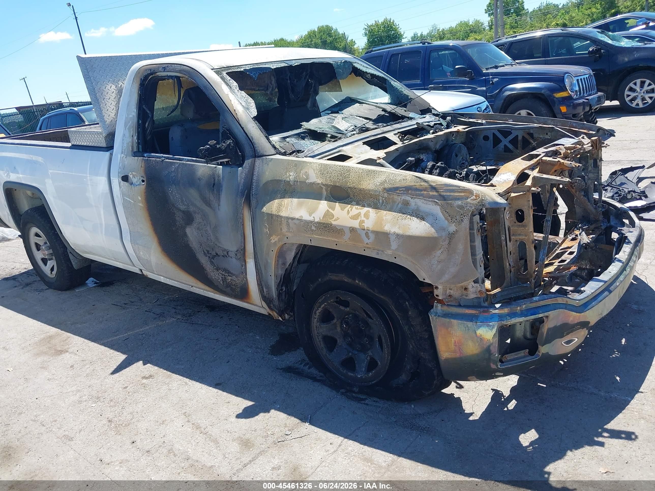 2014 GMC Sierra 1500, VIN 1GTN1TEH0EZ318397 — Burn