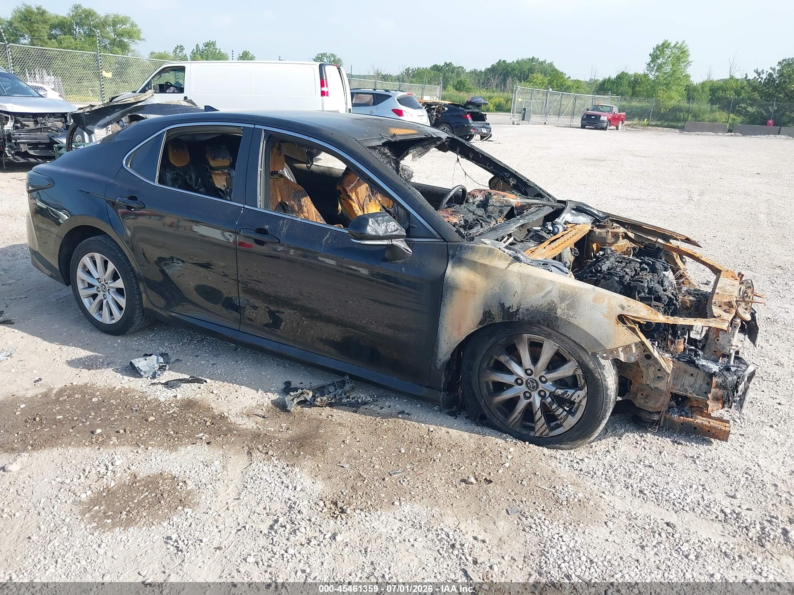2019 Toyota Camry SE, VIN 4T1B11HK9KU757262 — Engine fire