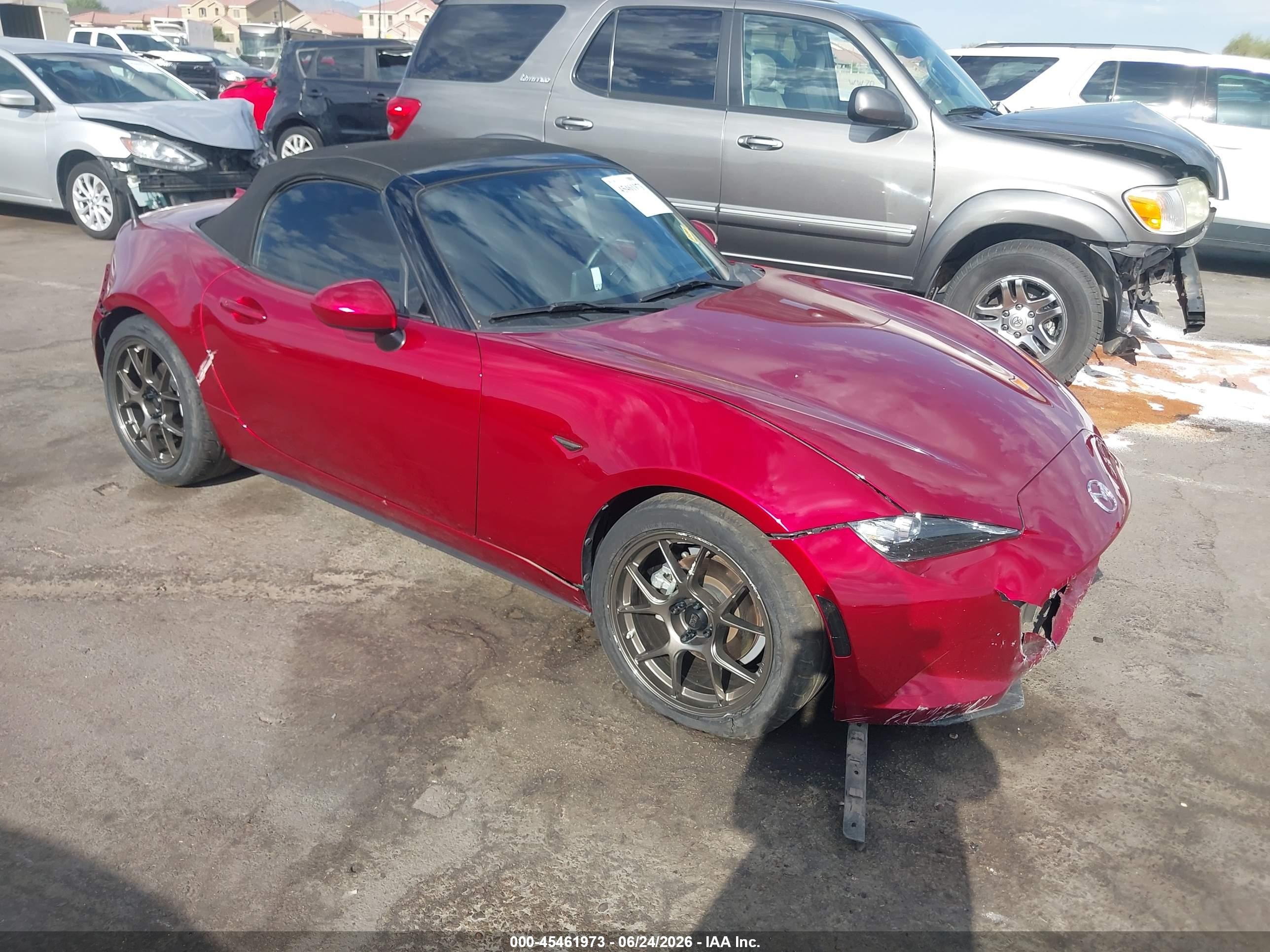 2023 Mazda MX-5 Miata Grand Touring, VIN JM1NDAD72P0554187 — Front end