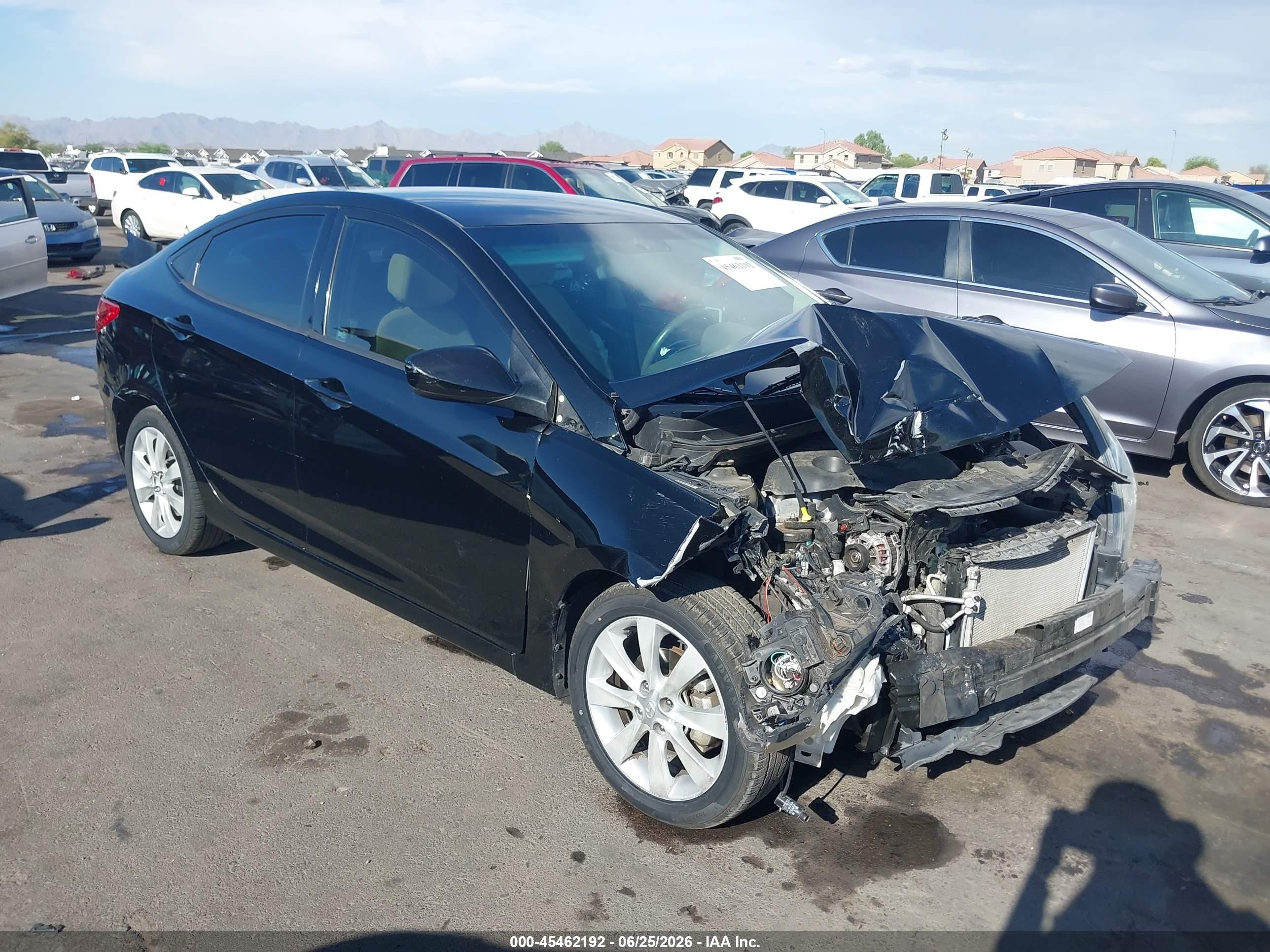 2012 Hyundai Accent GLS, VIN KMHCU4AE2CU137016 — Front end