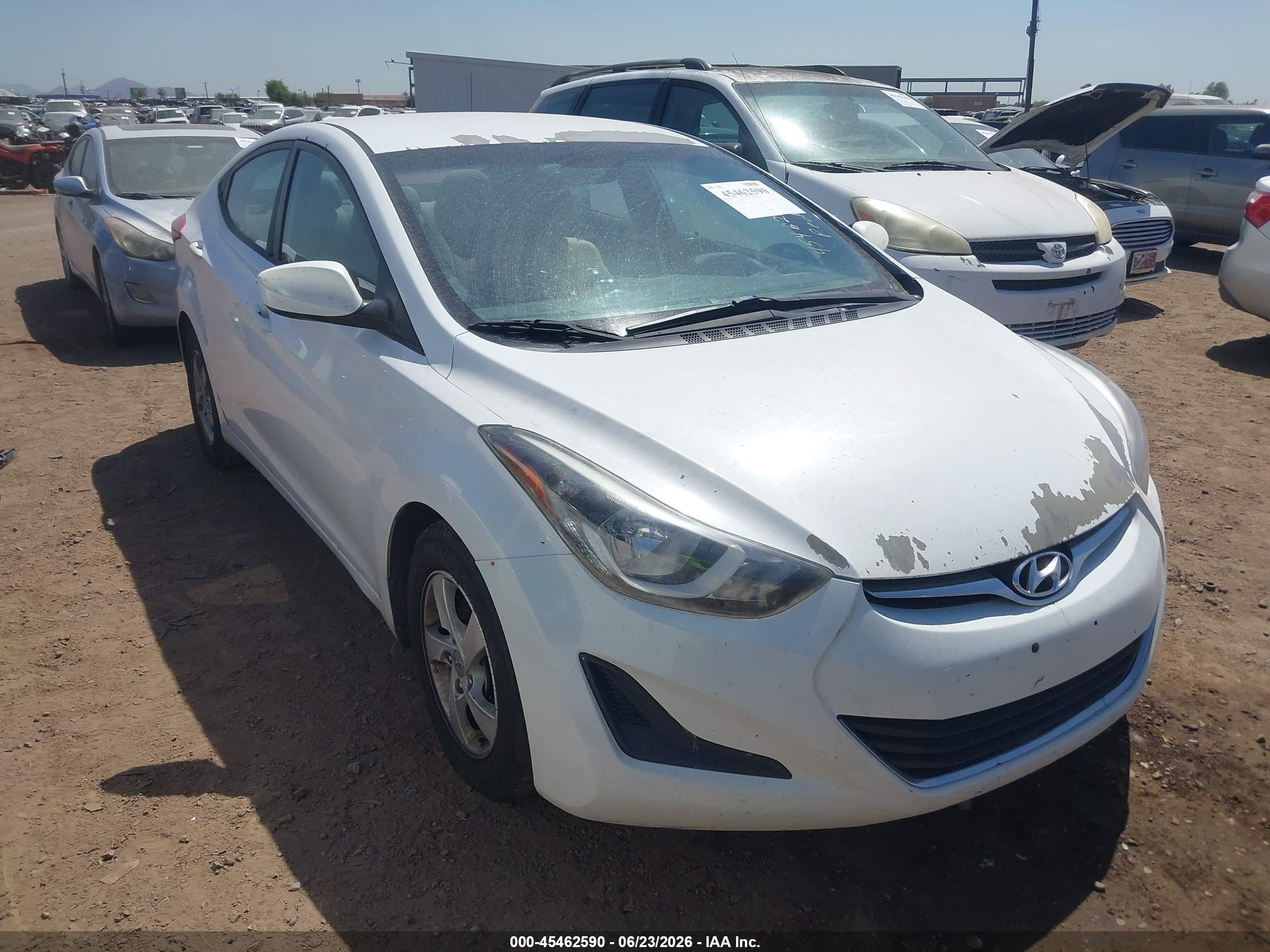 2014 Hyundai Elantra SE, VIN 5NPDH4AE5EH484043 — Normal wear