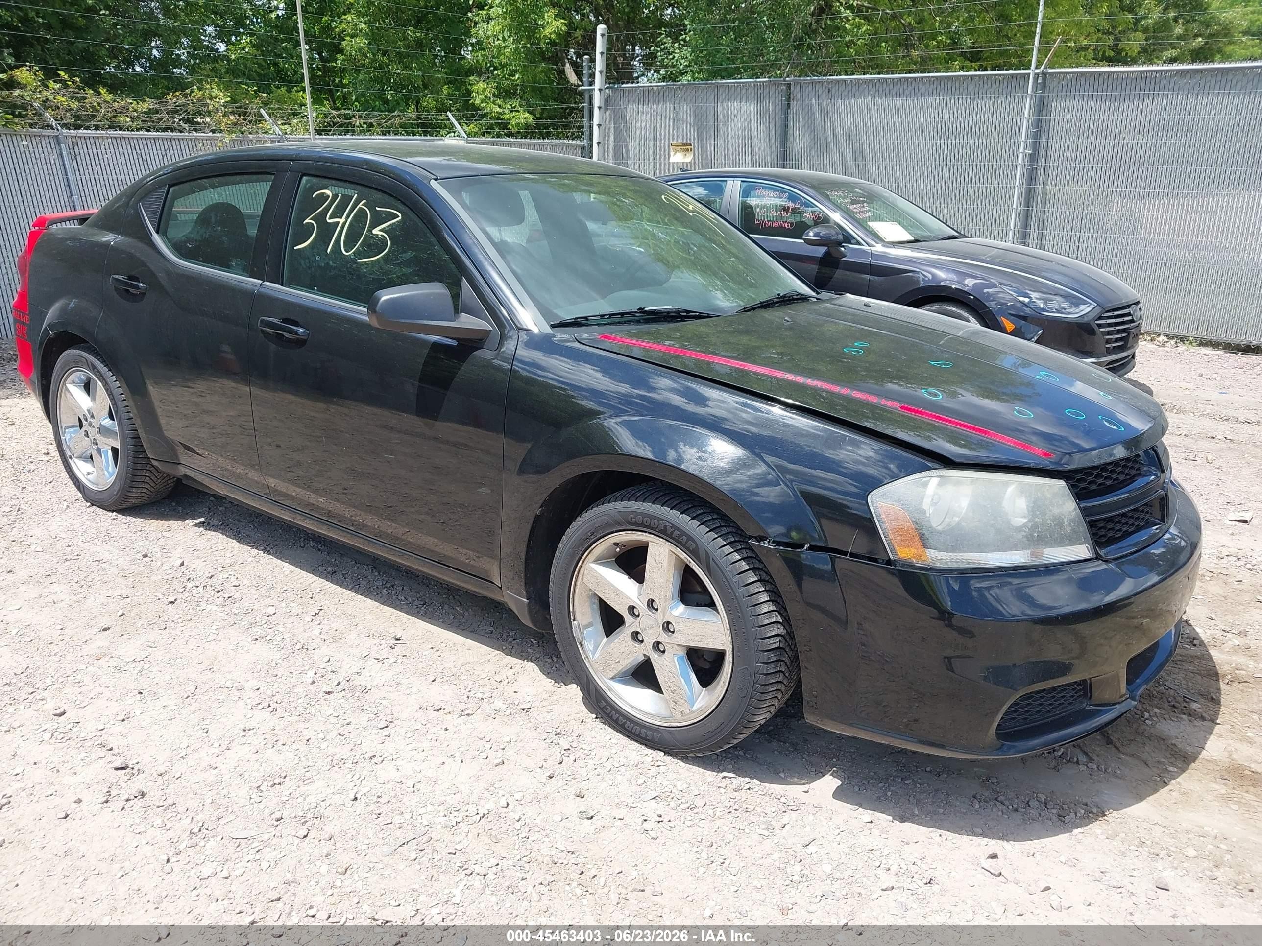 2014 Dodge Avenger SE, VIN 1C3CDZAG8EN118314 — Hail