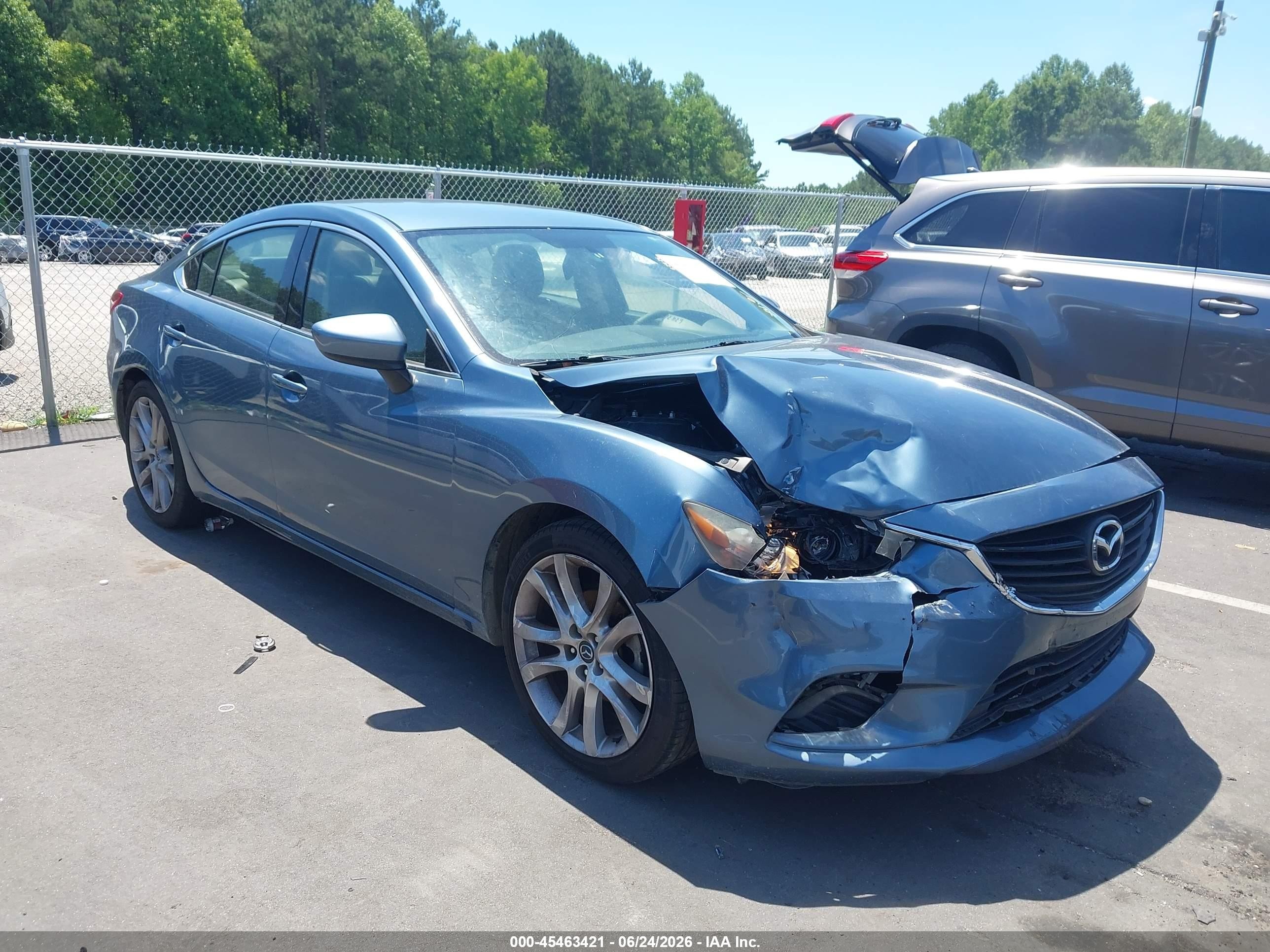 2015 Mazda 6 i Touring, VIN JM1GJ1V5XF1211912 — Front end