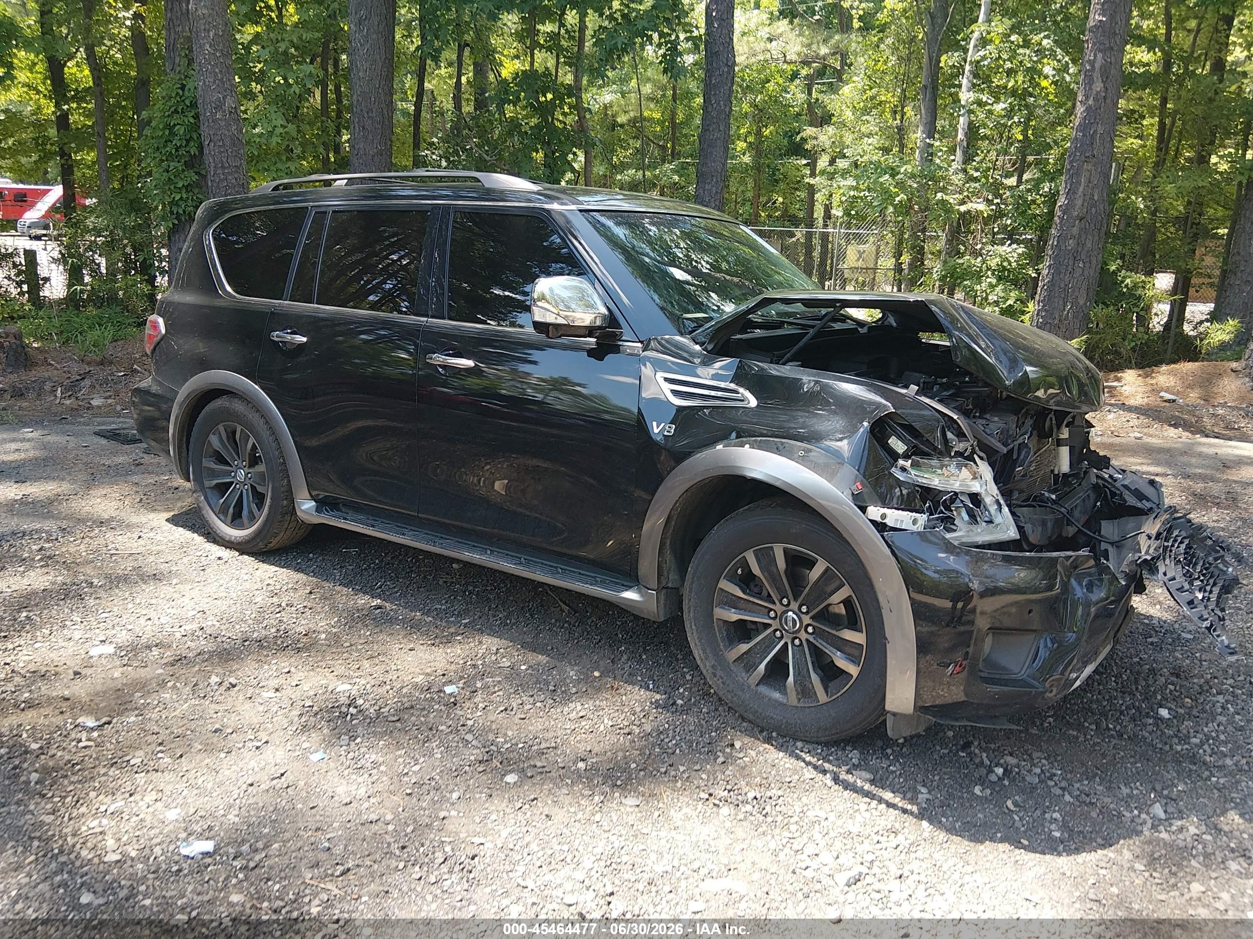 2017 Nissan Armada SV, VIN JN8AY2NC5H9501697 — Front end