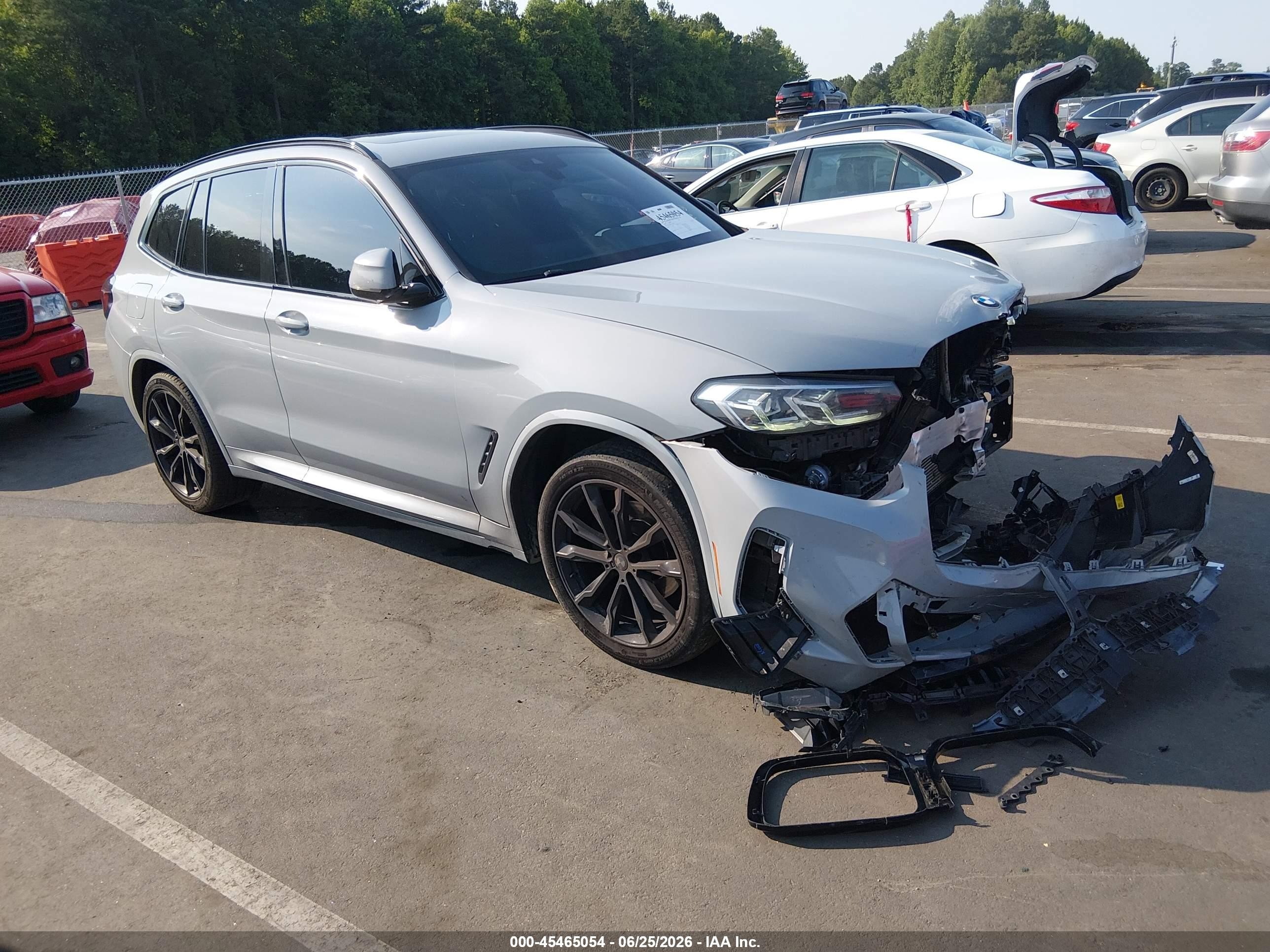 2022 BMW X3 xDrive30i, VIN WBX57DP00NN142859 — Front end