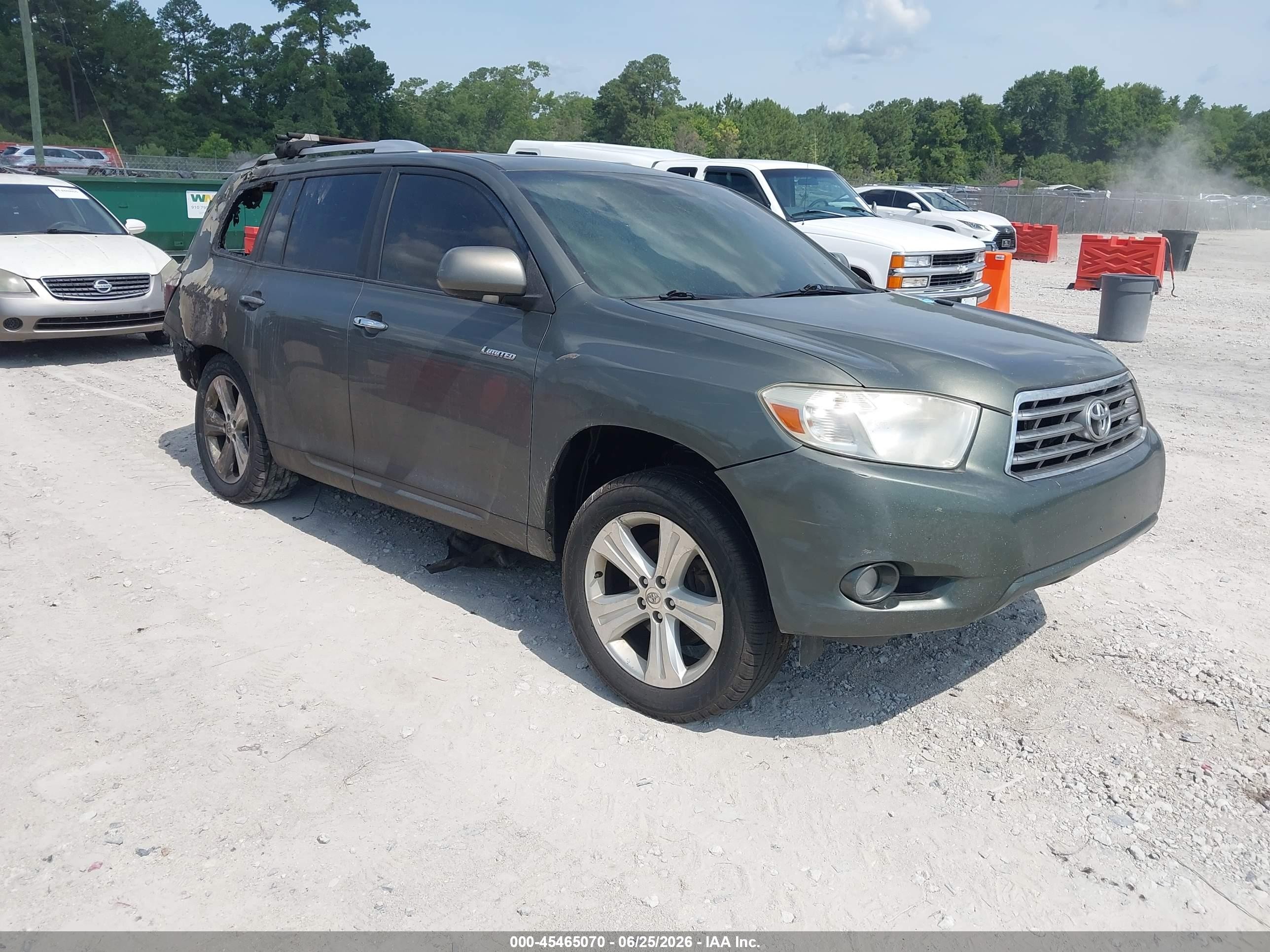 2010 Toyota Highlander Limited, VIN 5TDYK3EH9AS009162 — Burn